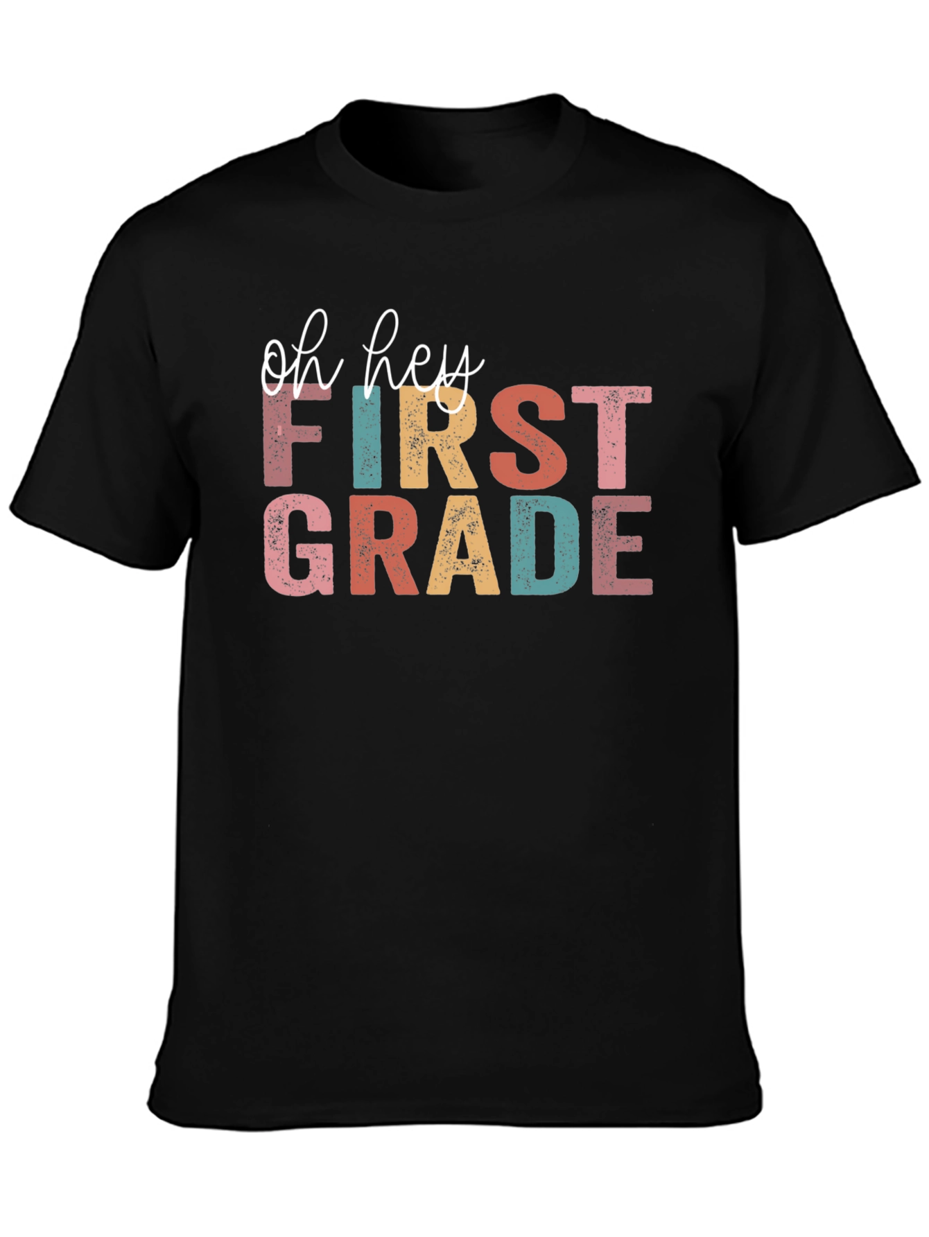 Oh Hey First Grade Black T-Shirt