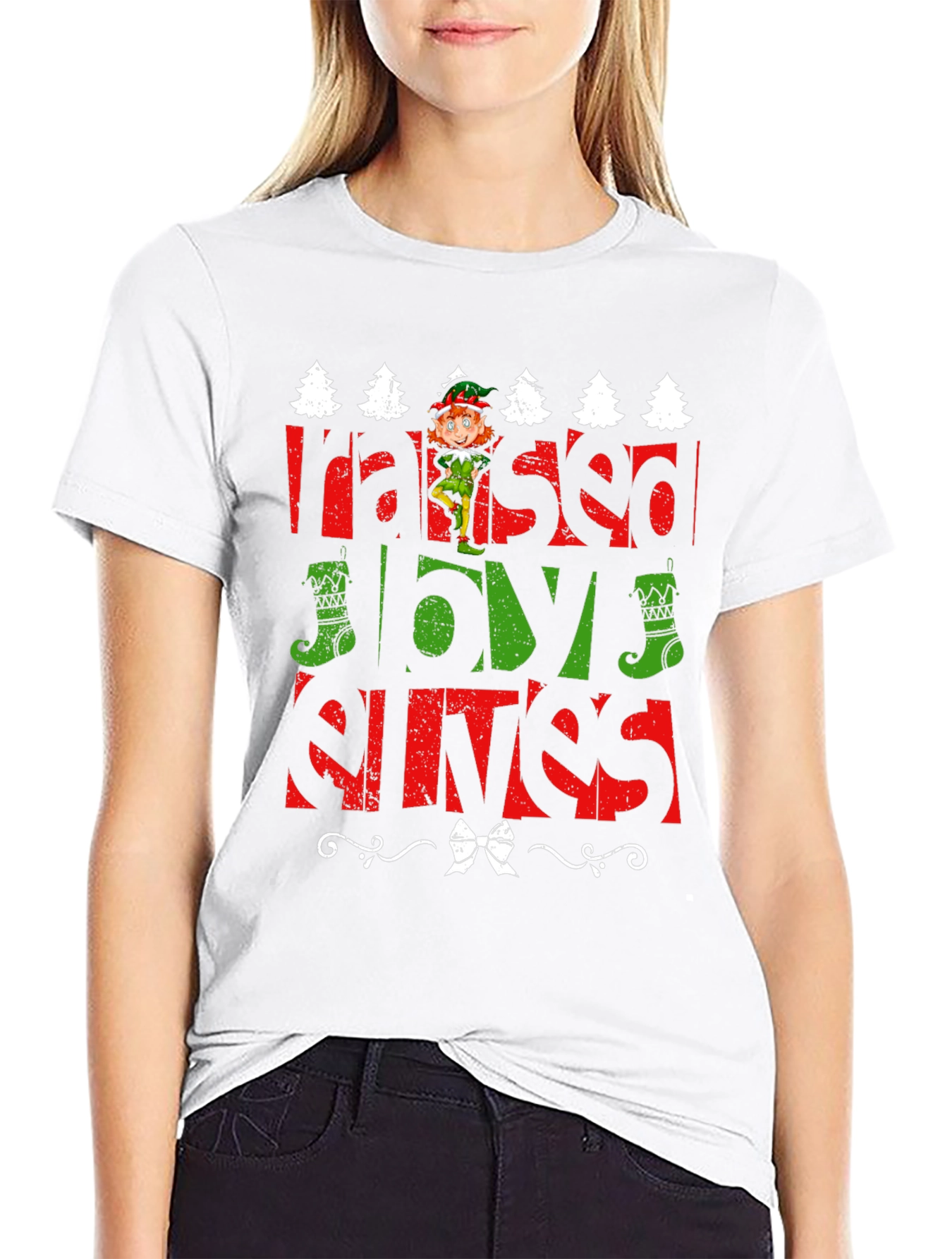 Raised By Elves Christmas T-Shirt