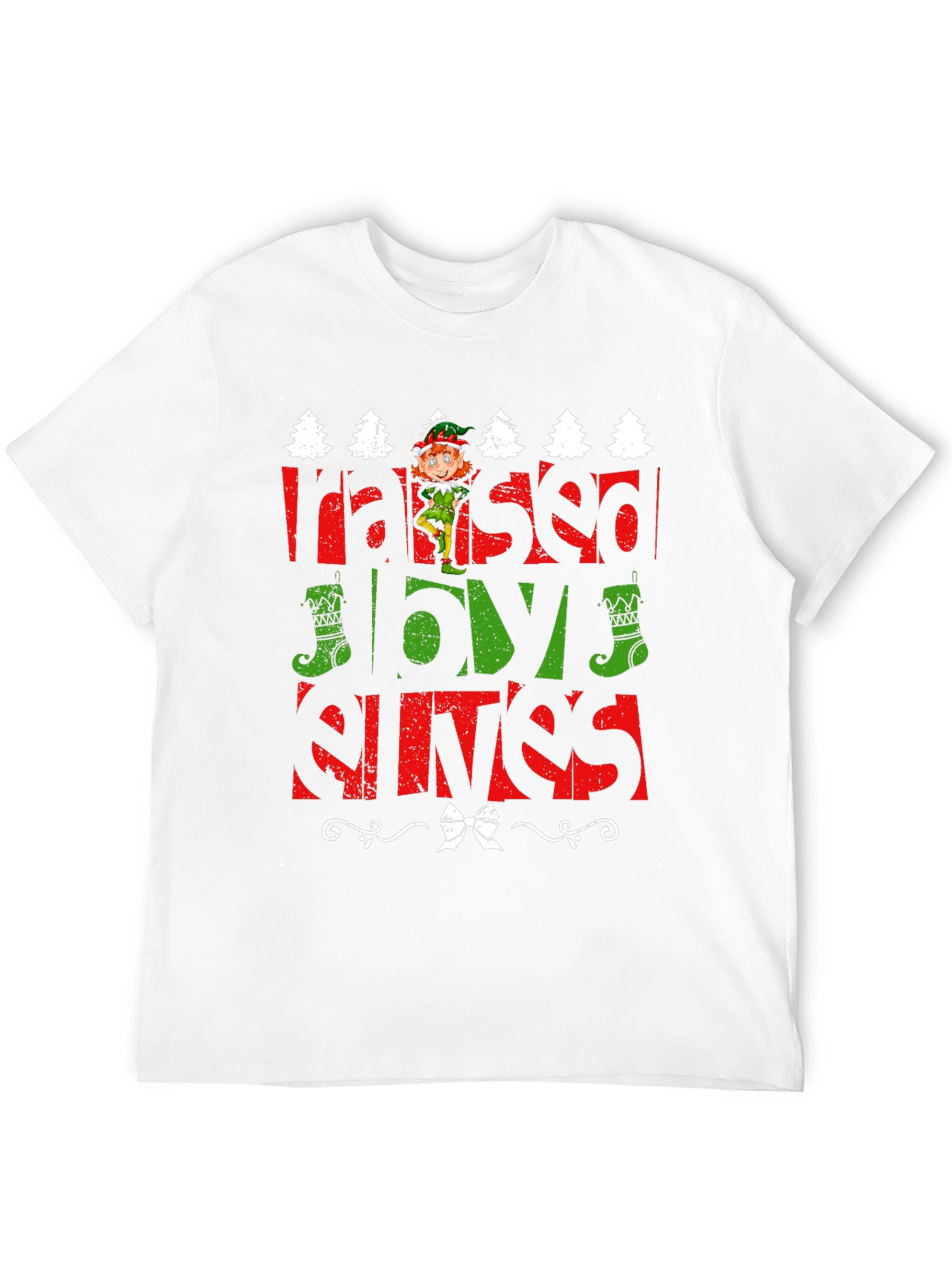 Raised By Elves Christmas T-Shirt