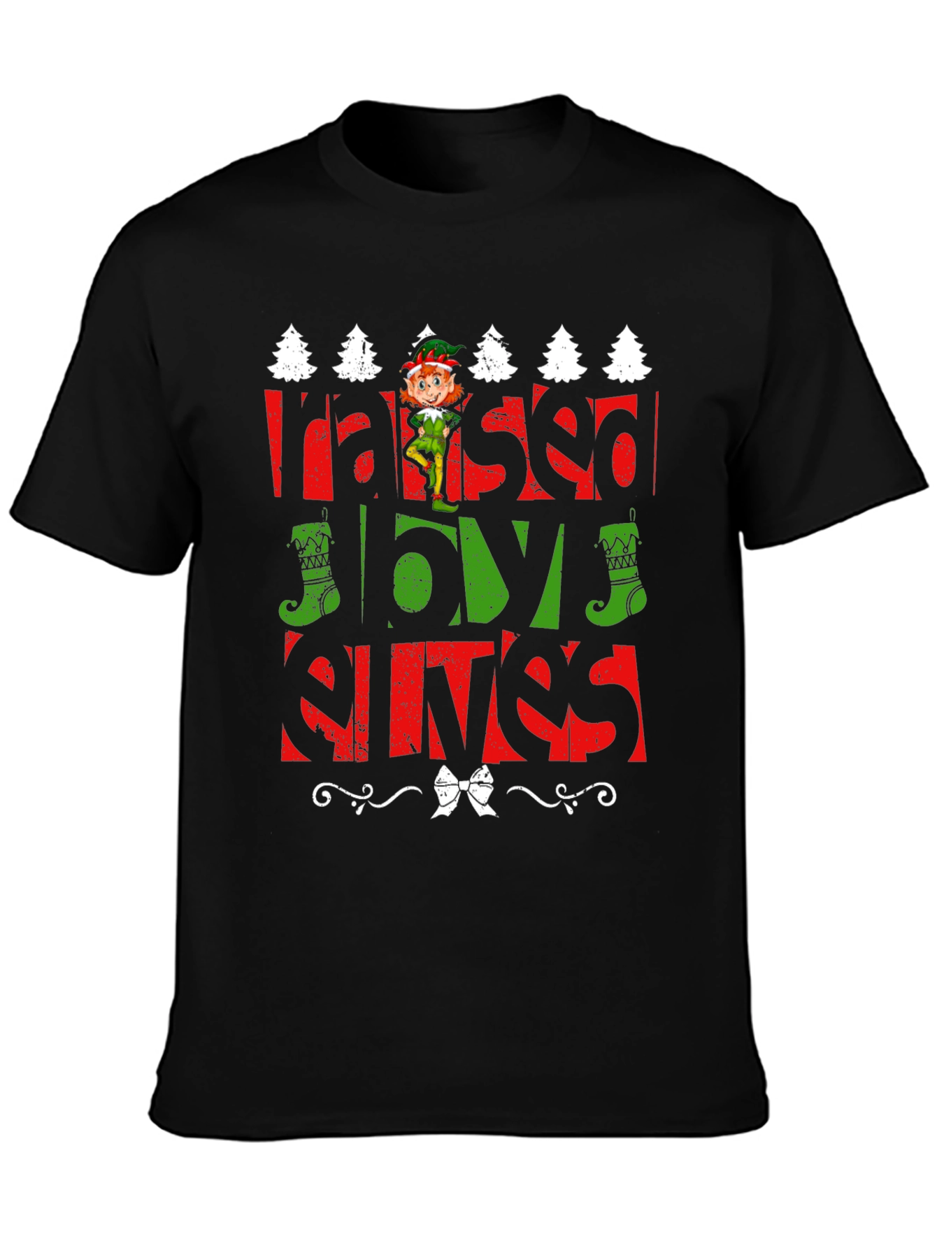 Raised By Elves Christmas T-Shirt
