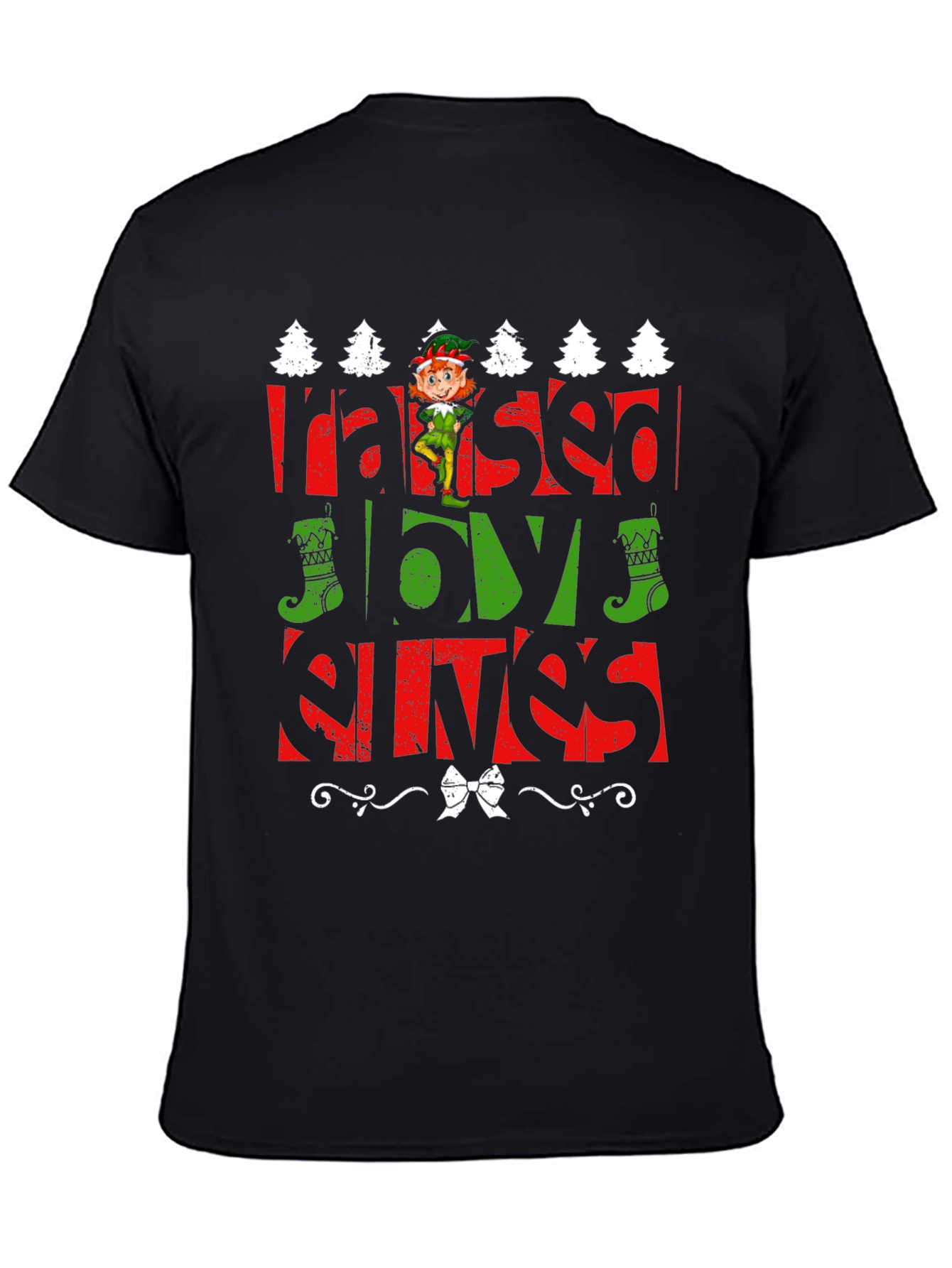 Raised By Elves Christmas T-Shirt