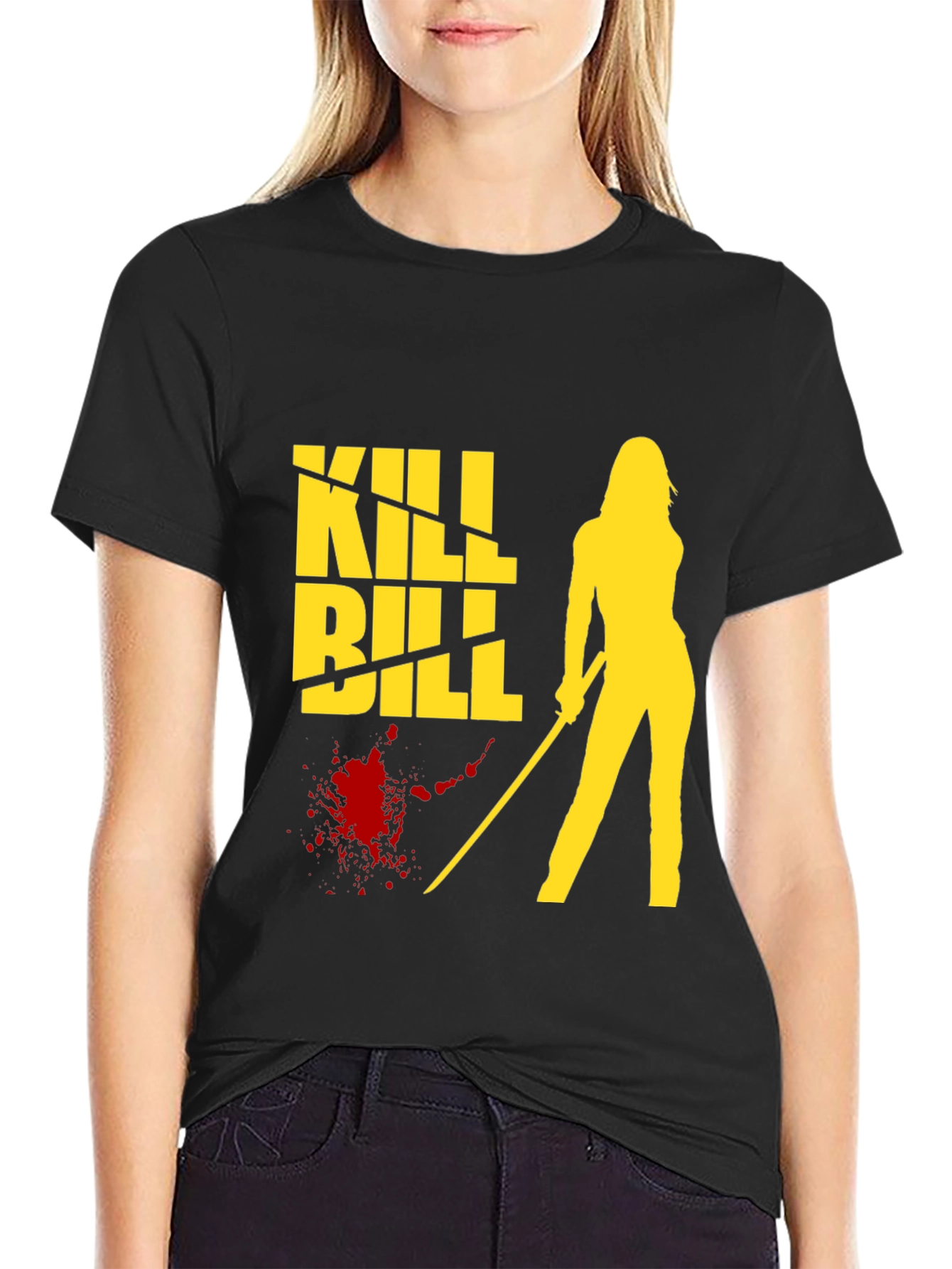 Kill Bill Graphic Tee - Black Cotton T-Shirt