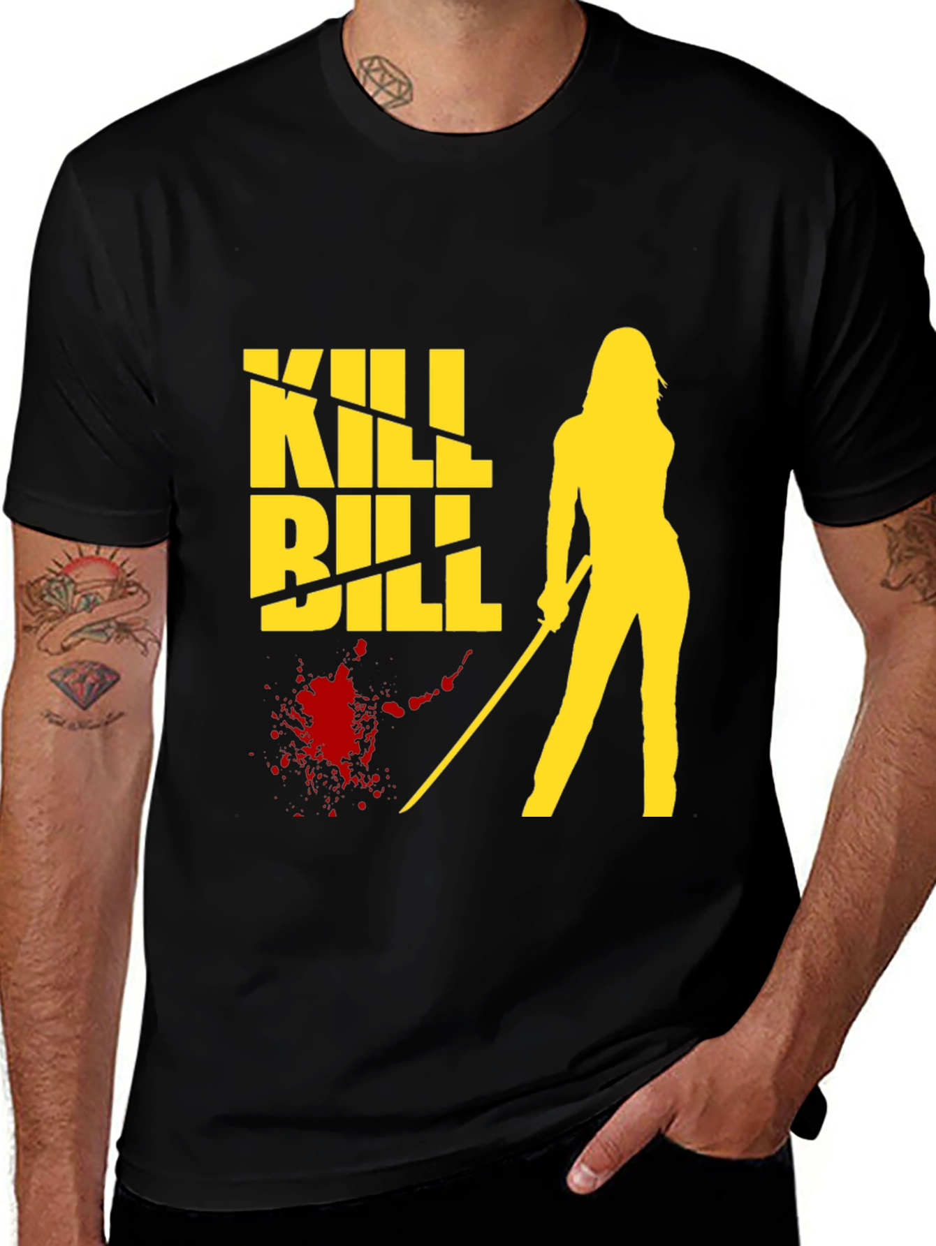 Kill Bill Graphic Tee - Black Cotton T-Shirt