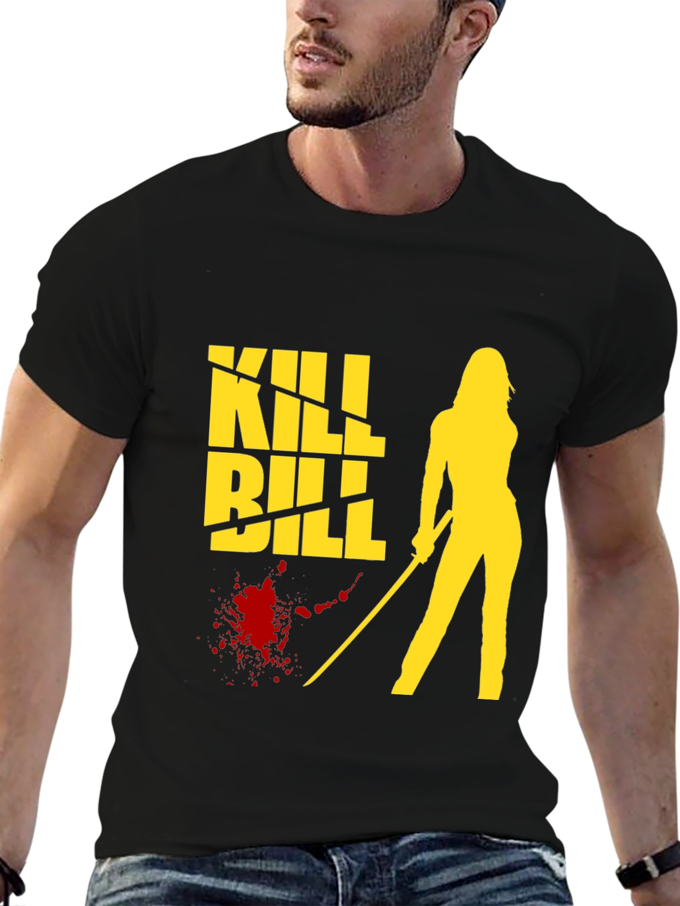 Kill Bill Graphic Tee - Black Cotton T-Shirt