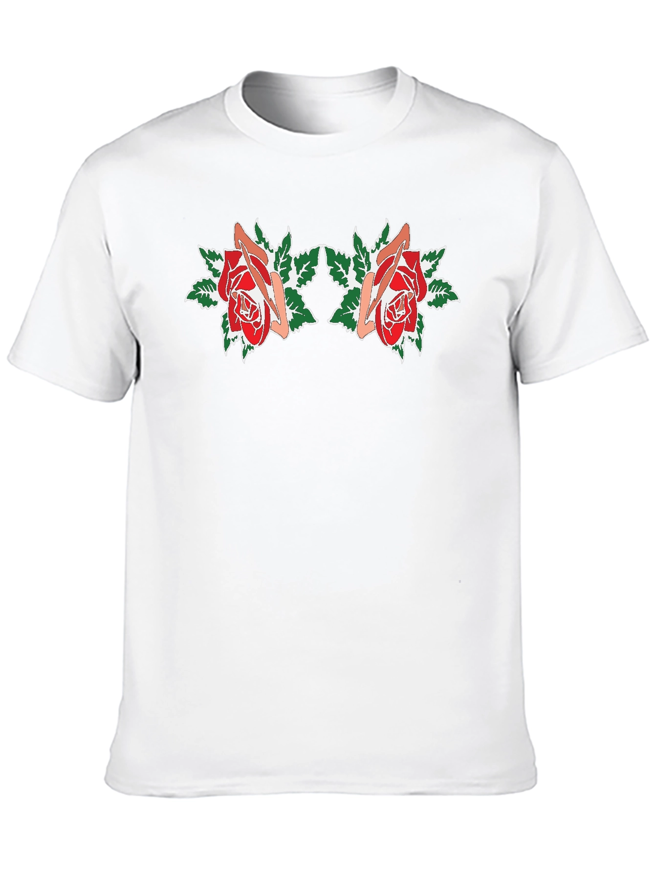 Roses Tee - Black Graphic T-Shirt for Men