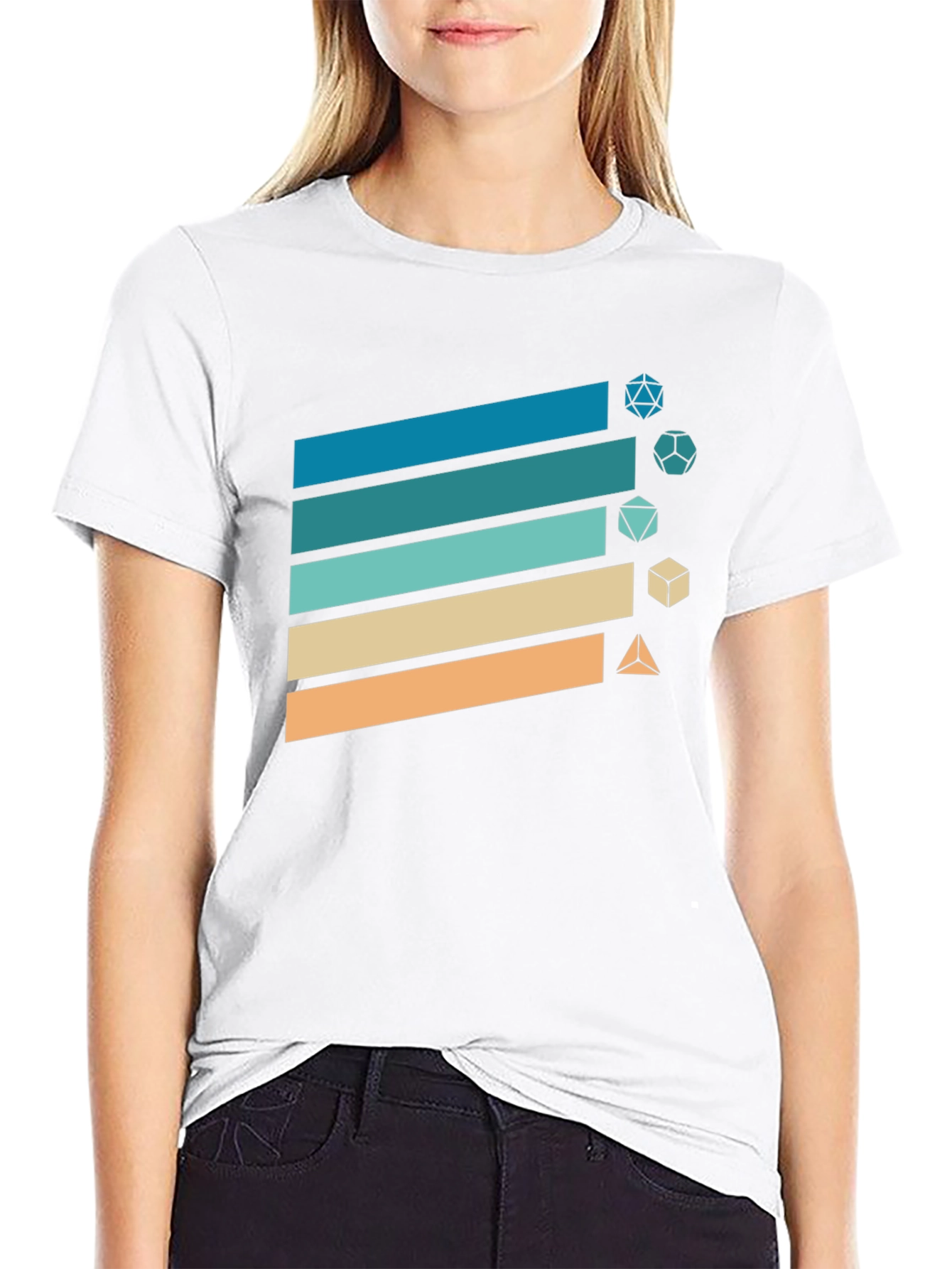 Retro Gaming Dice T-Shirt - D&D Style