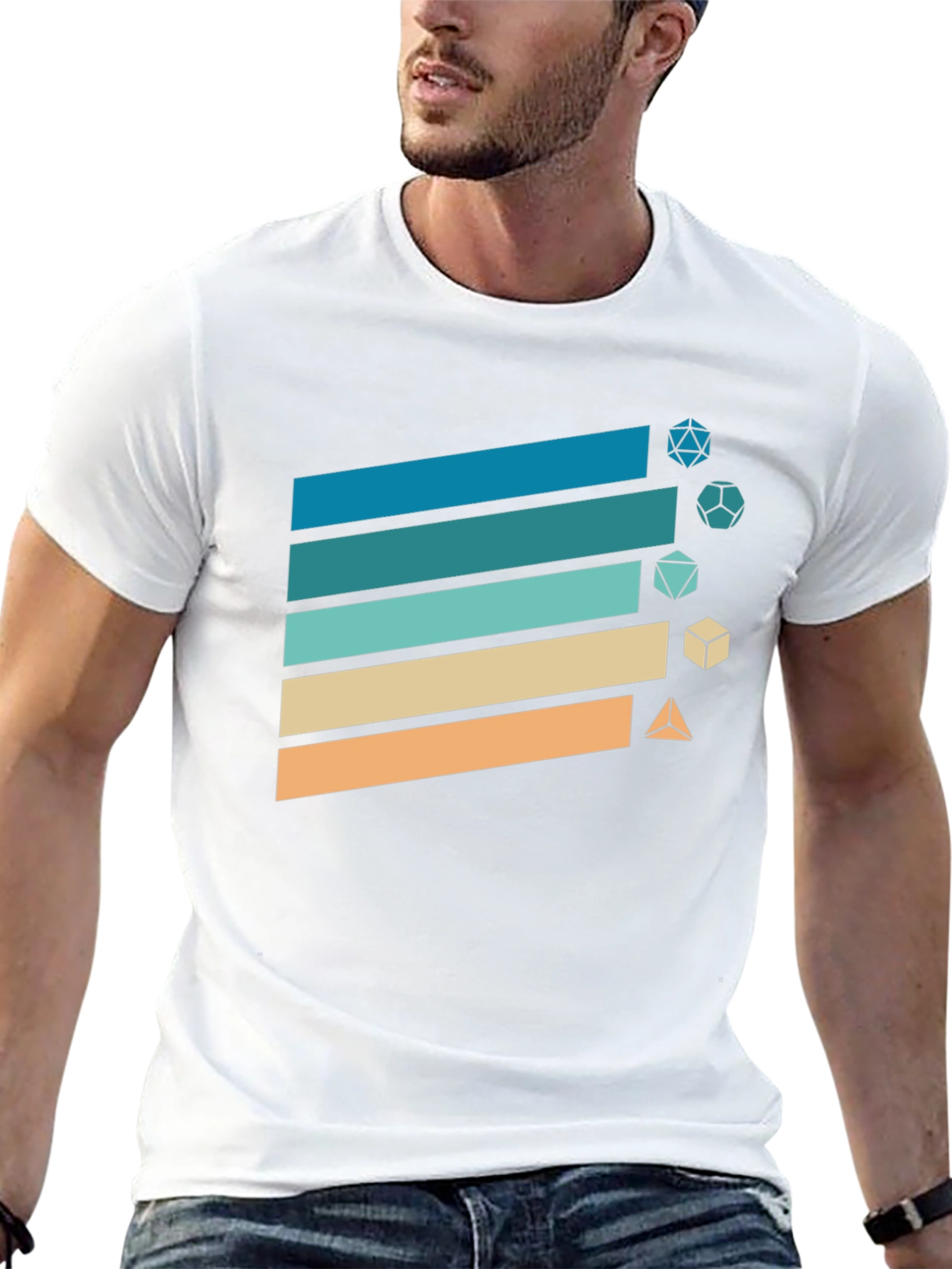 Retro Gaming Dice T-Shirt - D&D Style