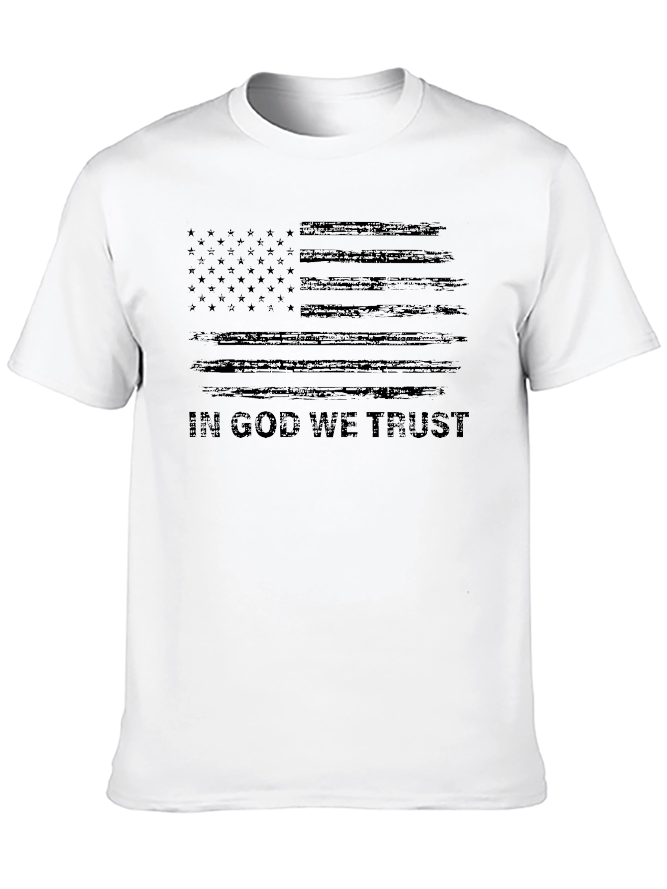 Distressed American Flag In God We Trust T-Shirt