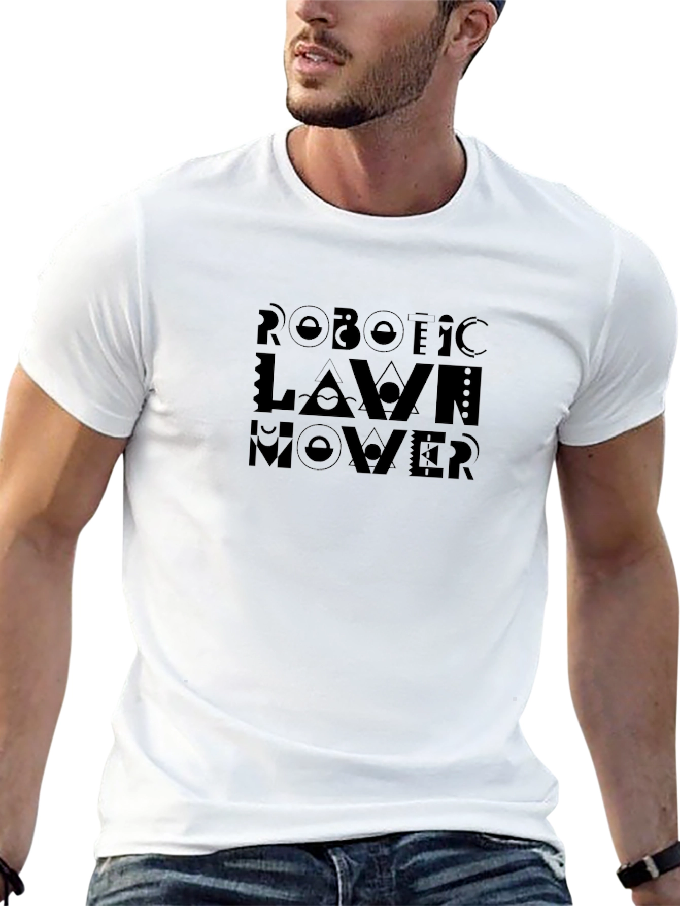 Robotic Lawn Mower T-Shirt - Black Graphic Tee