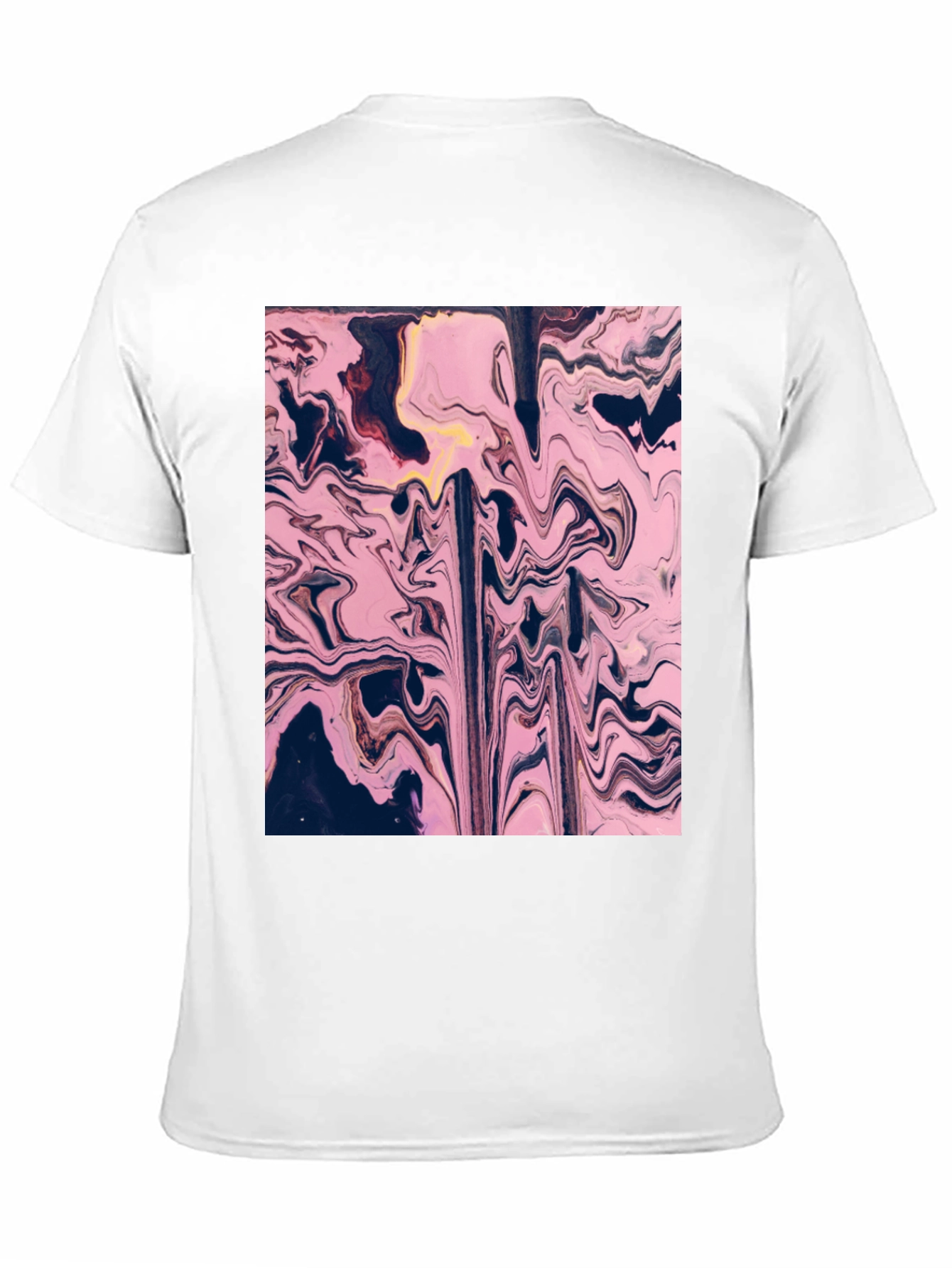 Abstract Pink Marble Graphic T-Shirt - Modern Art Tee