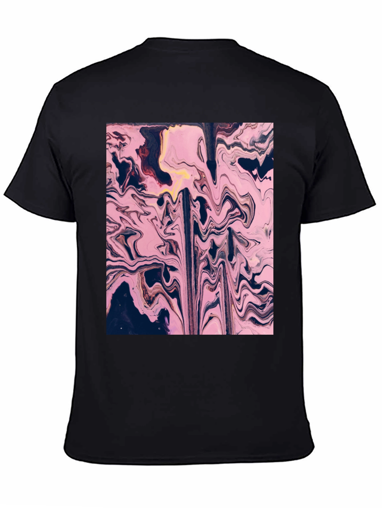Abstract Pink Marble Graphic T-Shirt - Modern Art Tee