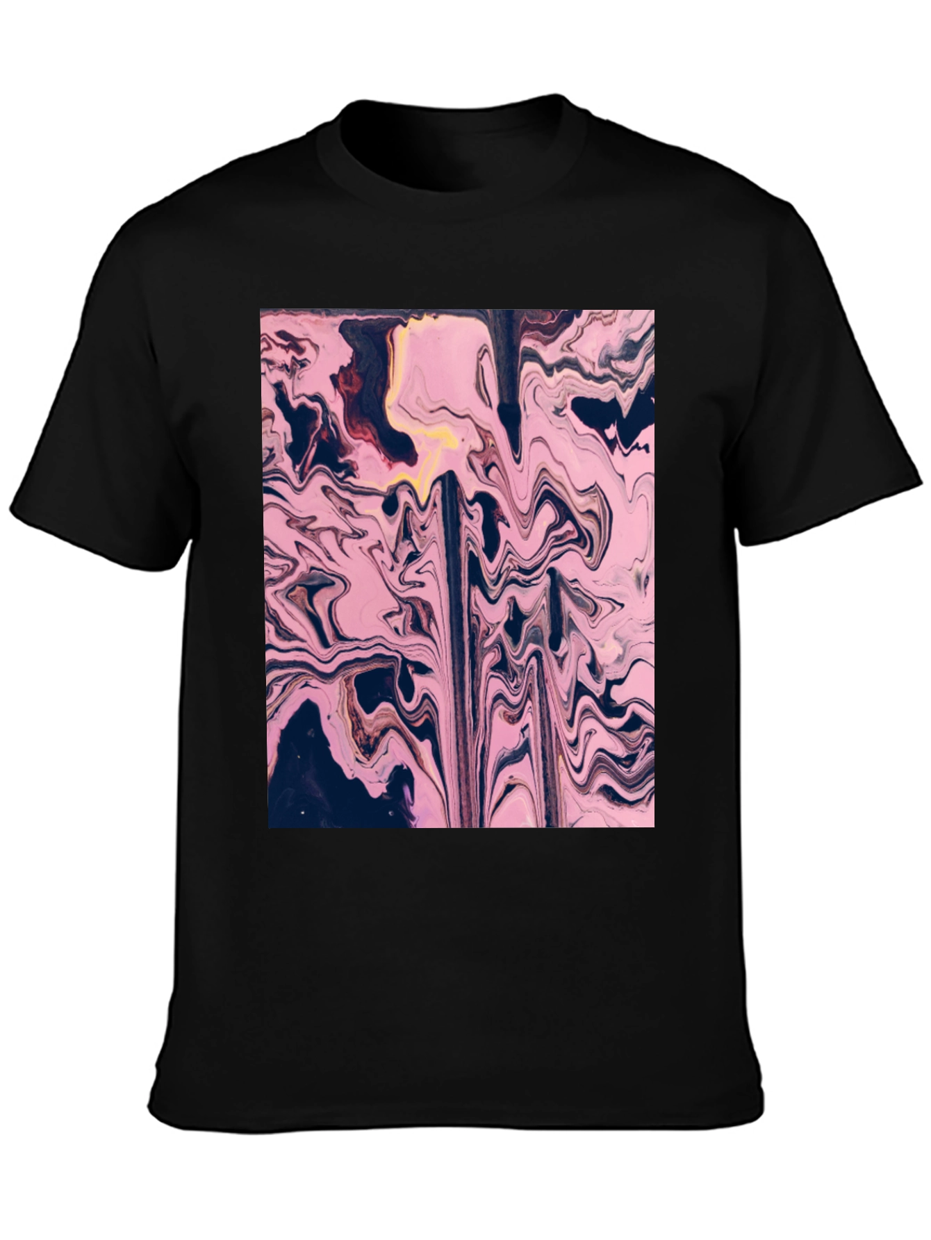 Abstract Pink Marble Graphic T-Shirt - Modern Art Tee