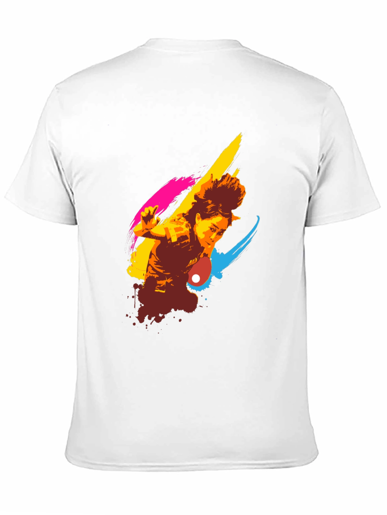 Artistic Table Tennis Player Graphic Tee