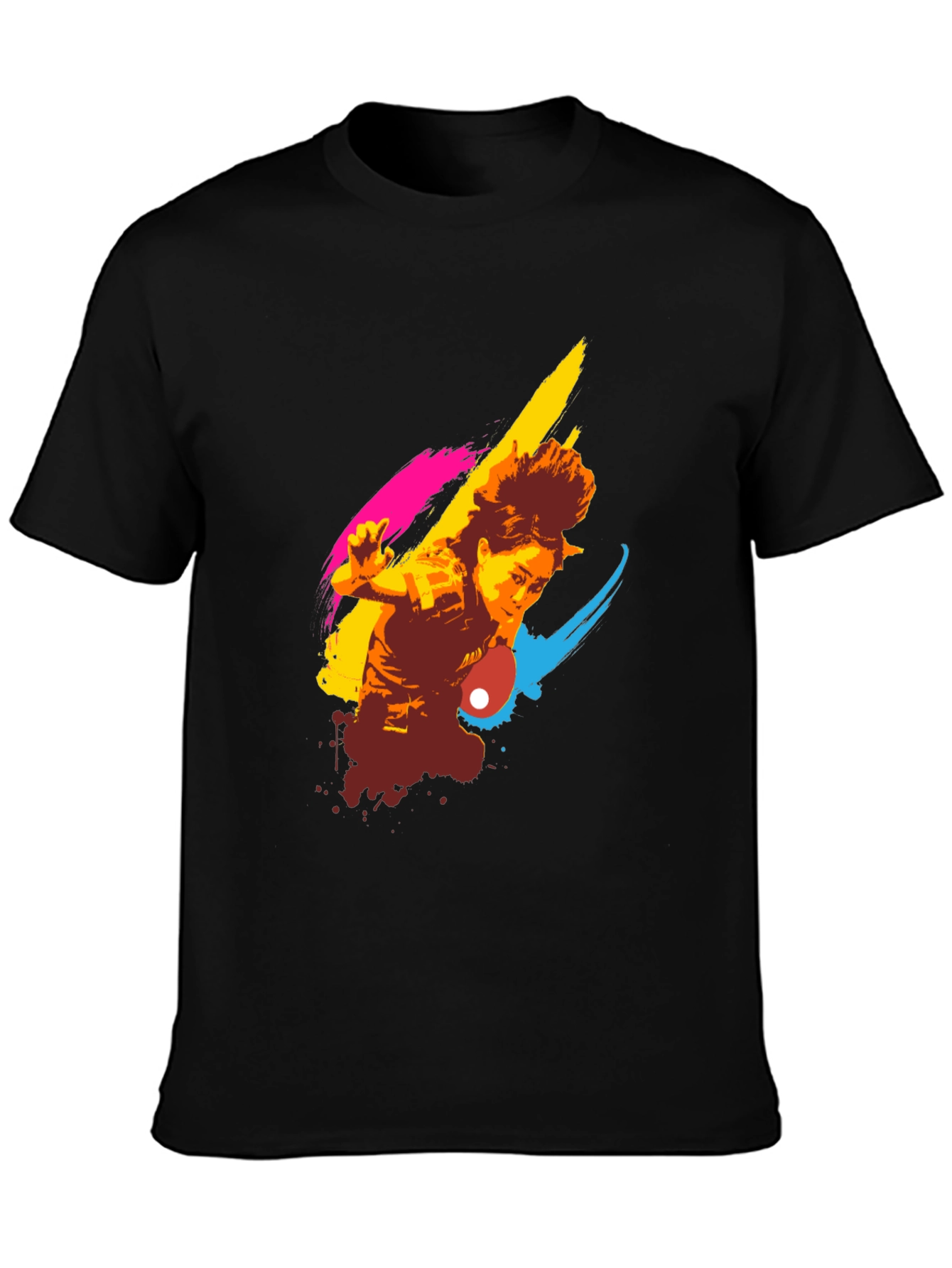 Artistic Table Tennis Player Graphic Tee