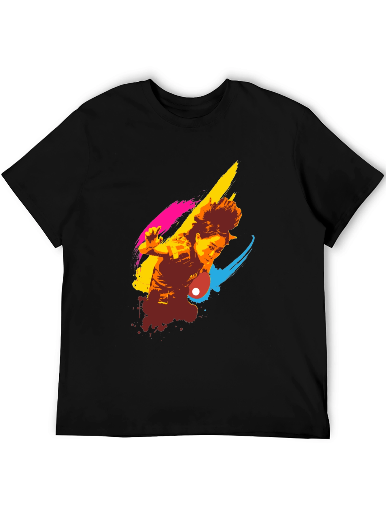 Artistic Table Tennis Player Graphic Tee