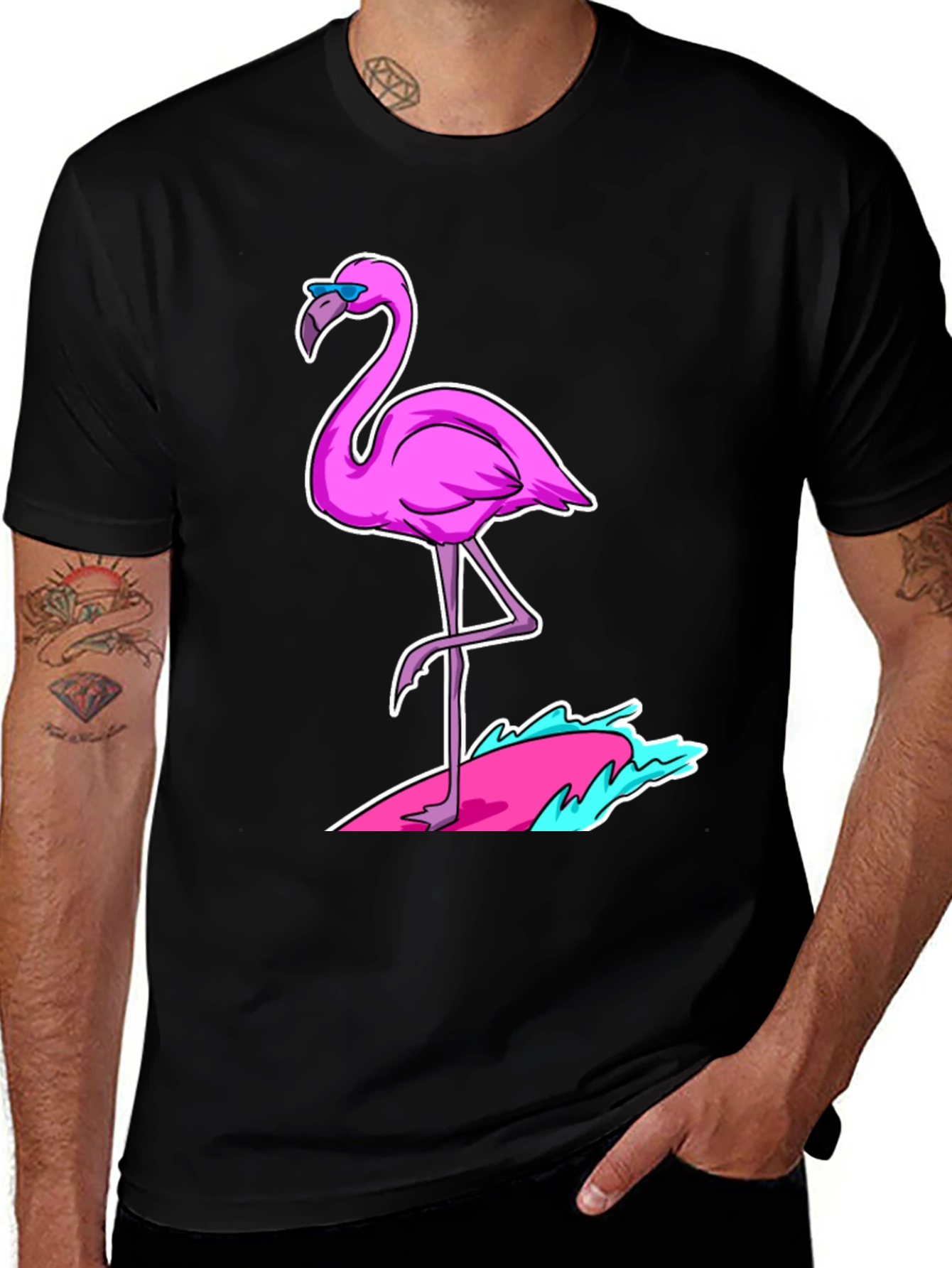 Cool Flamingo Graphic Tee - Tropical Summer Vibes