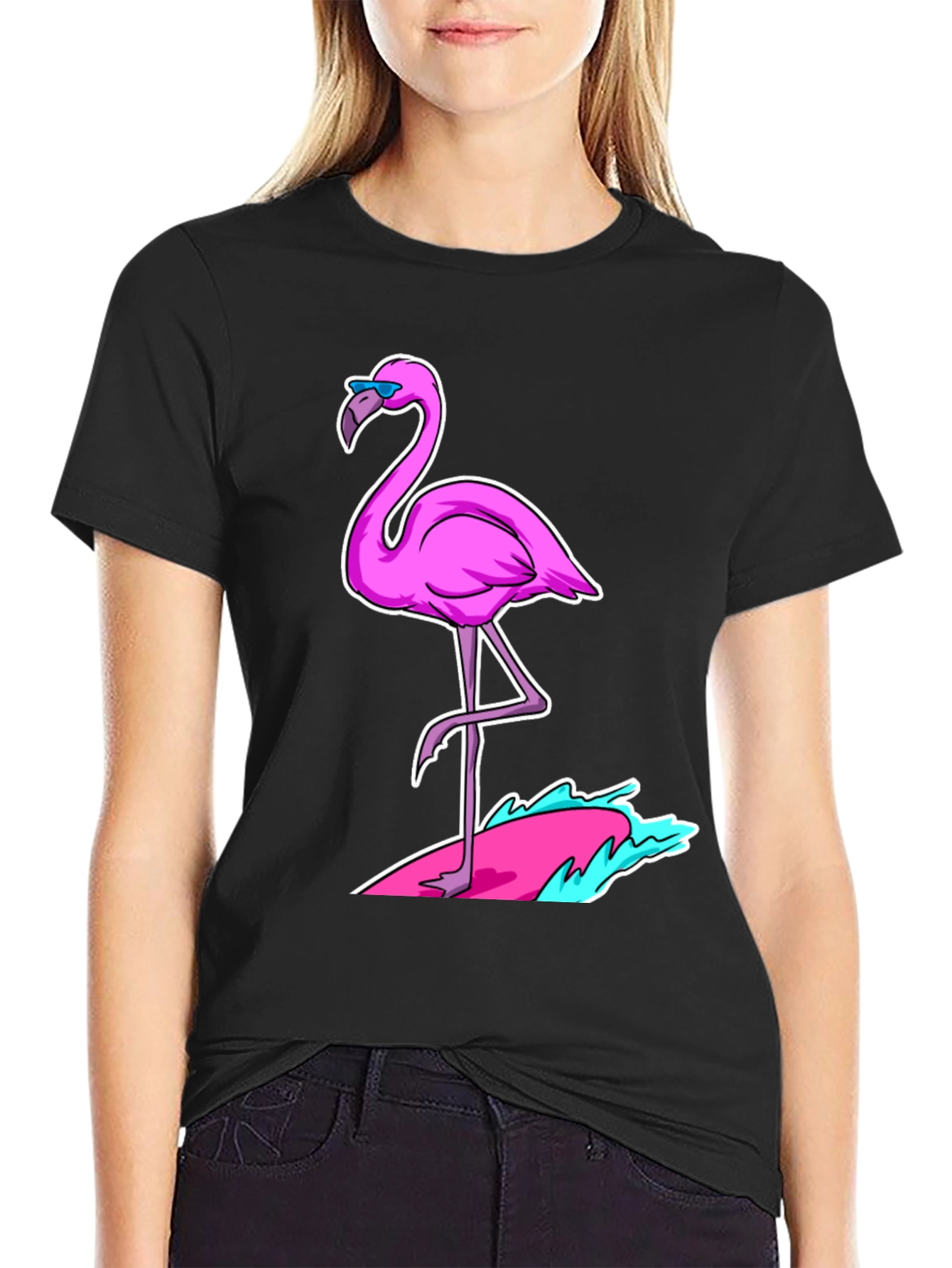 Cool Flamingo Graphic Tee - Tropical Summer Vibes