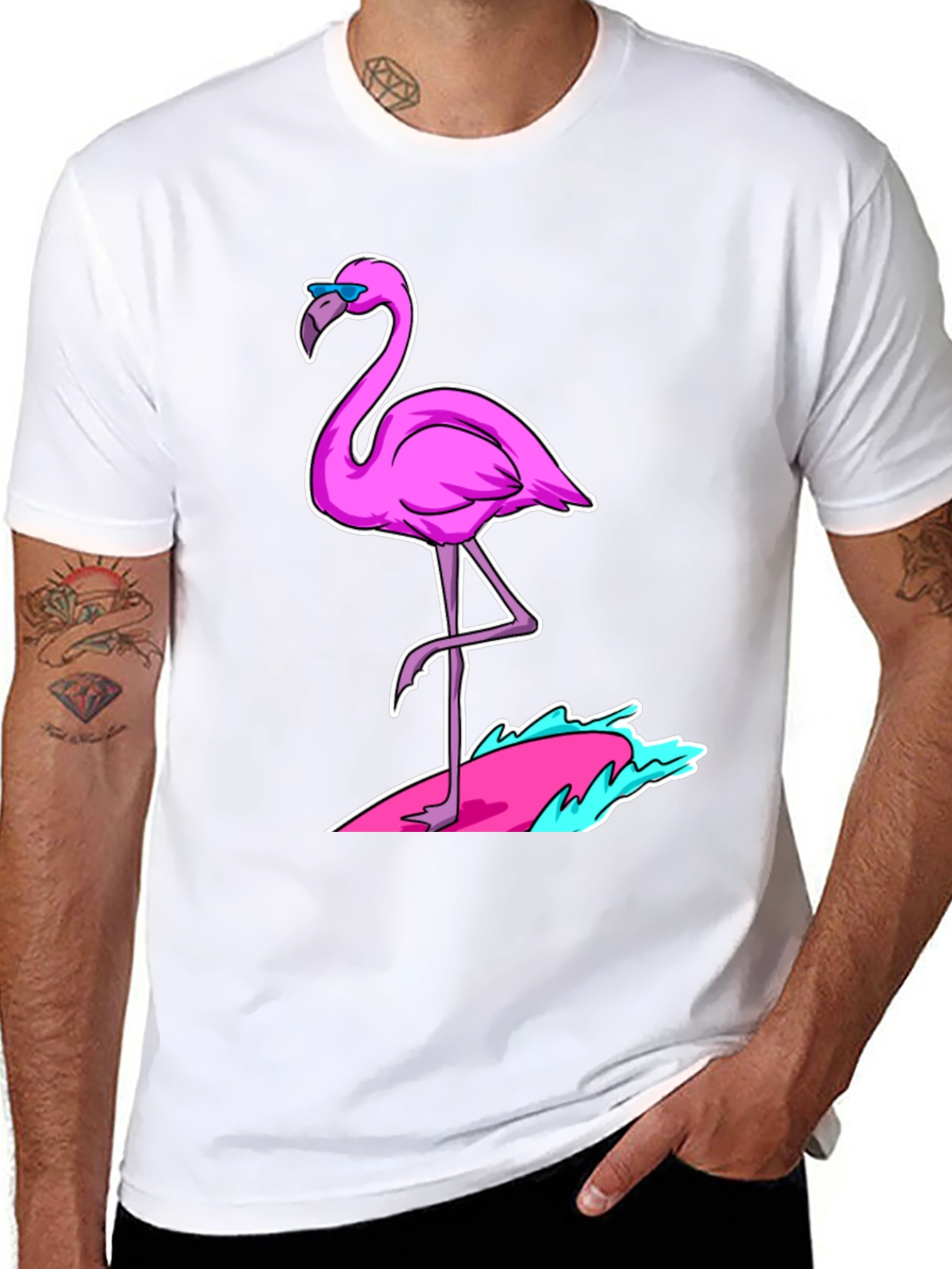 Cool Flamingo Graphic Tee - Tropical Summer Vibes