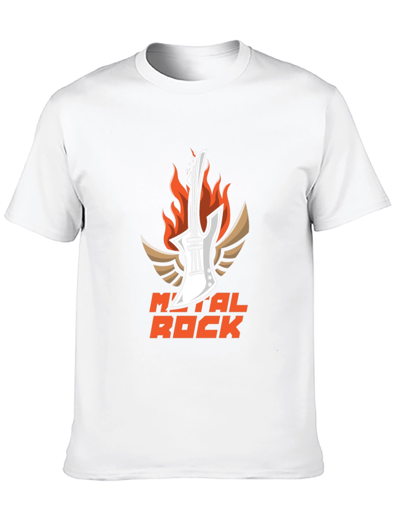 Metal Rock Guitar T-Shirt - Black