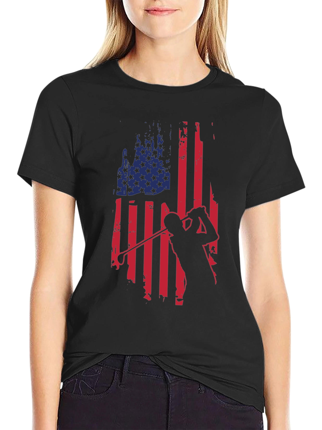 American Flag Golf T-Shirt