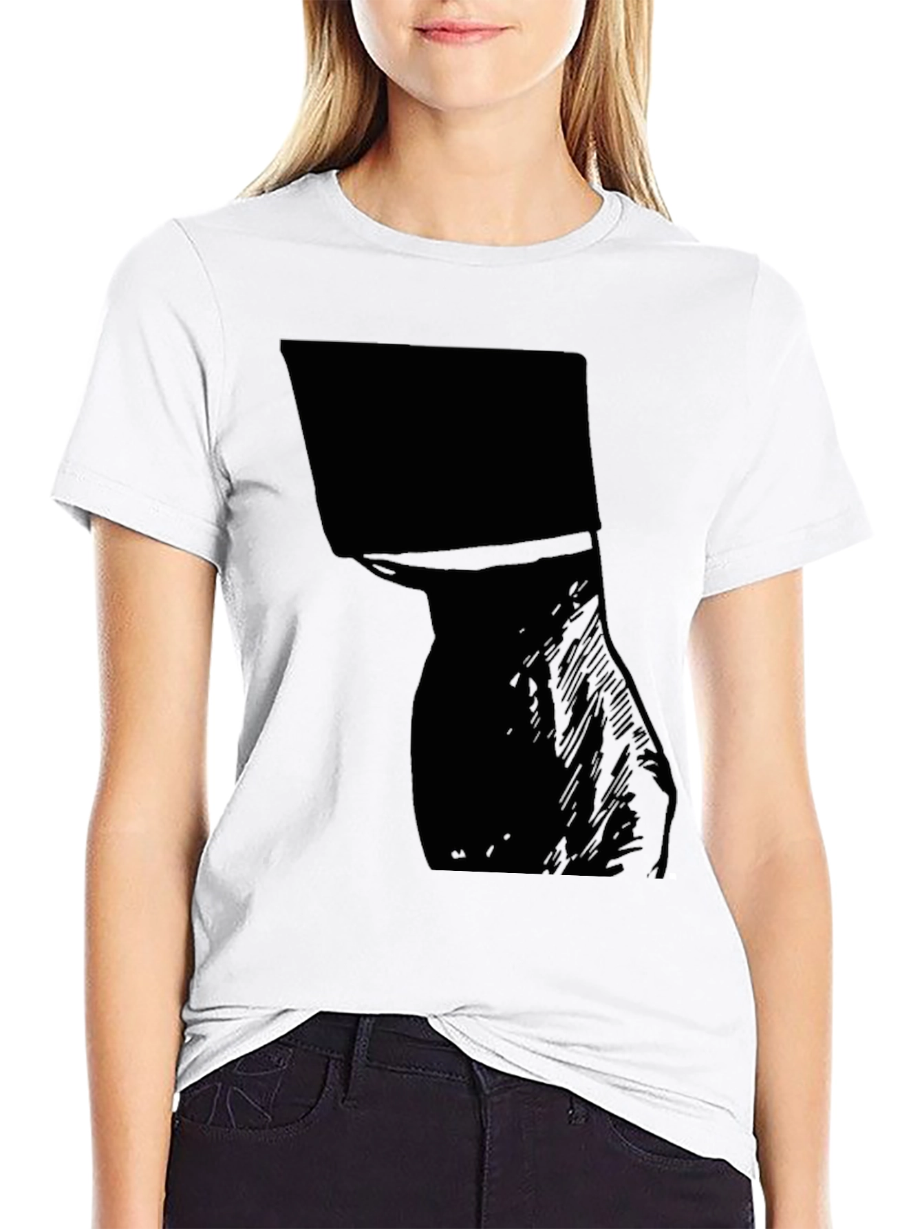 Mens Graphic Tee - Abstract Silhouette Design