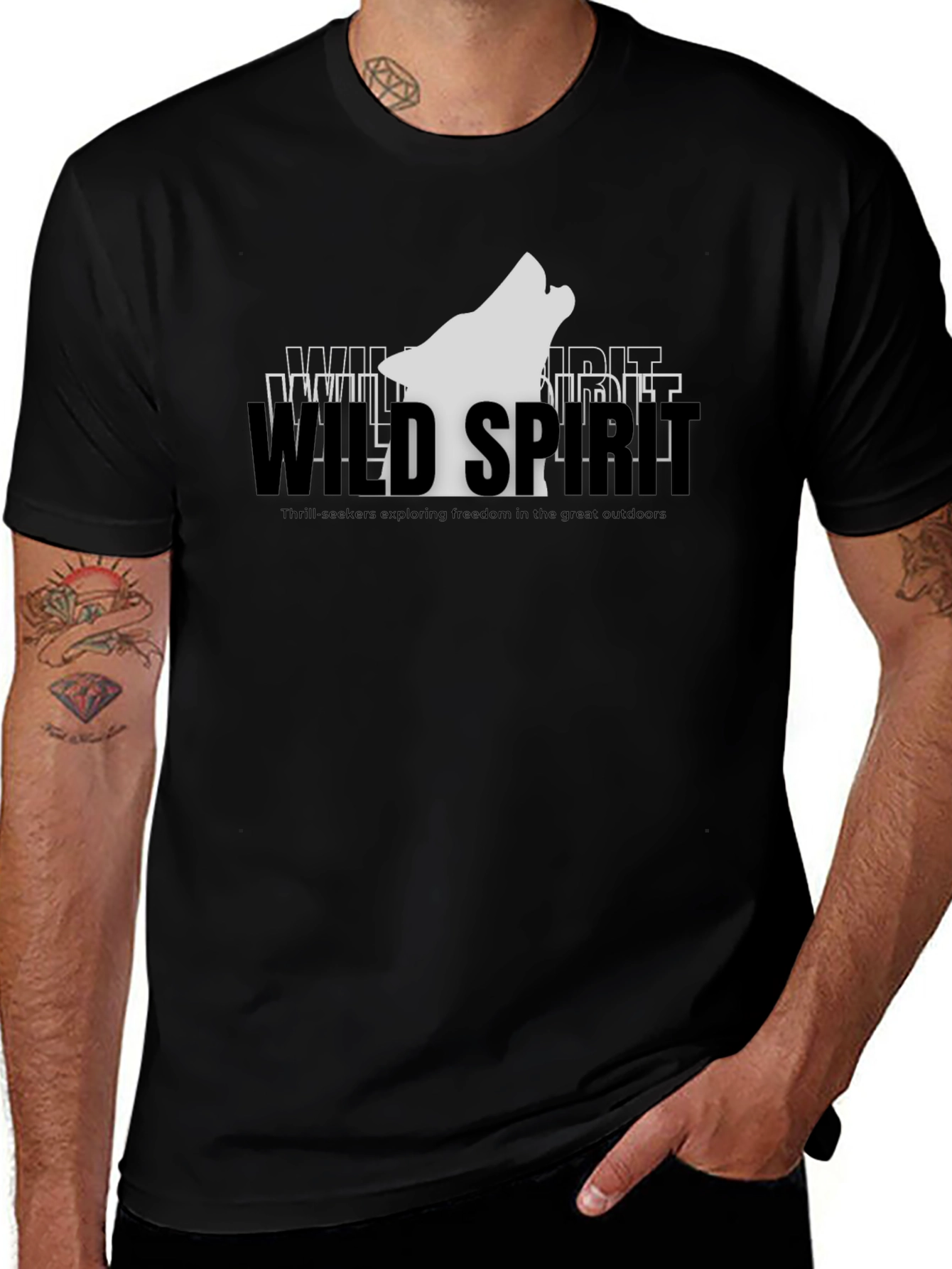 Wild Spirit Graphic Tee - Black