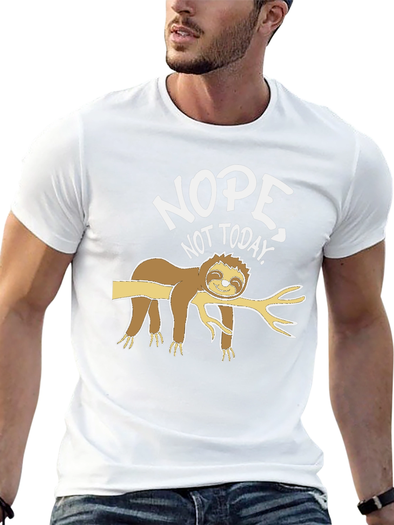 Nope Not Today Sloth T-Shirt - Relaxed Fit