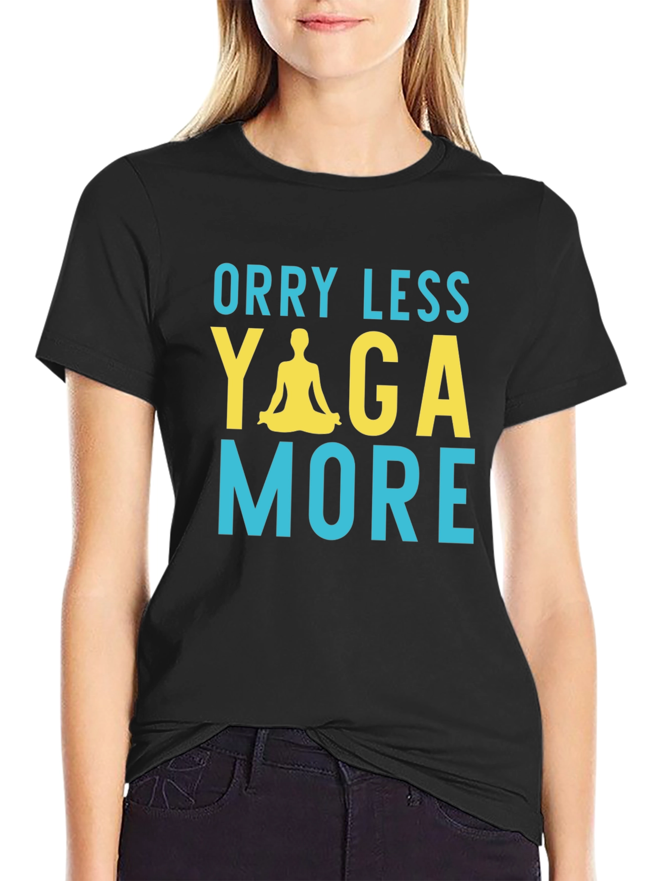 Worry Less Yoga More Graphic Tee