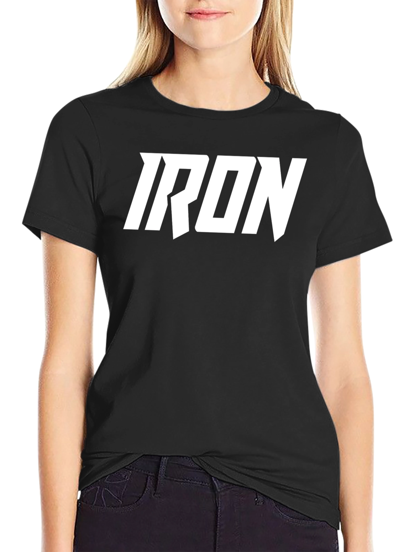 IRON Bold Graphic Black T-Shirt