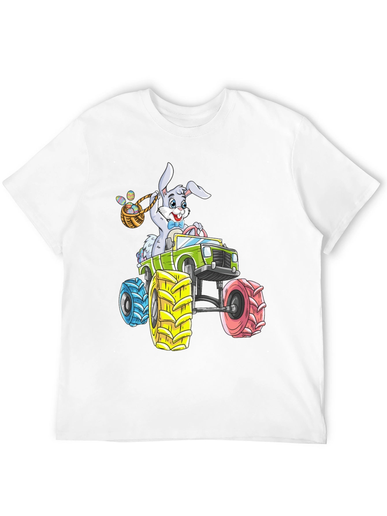 Easter Bunny Monster Truck Graphic T-Shirt