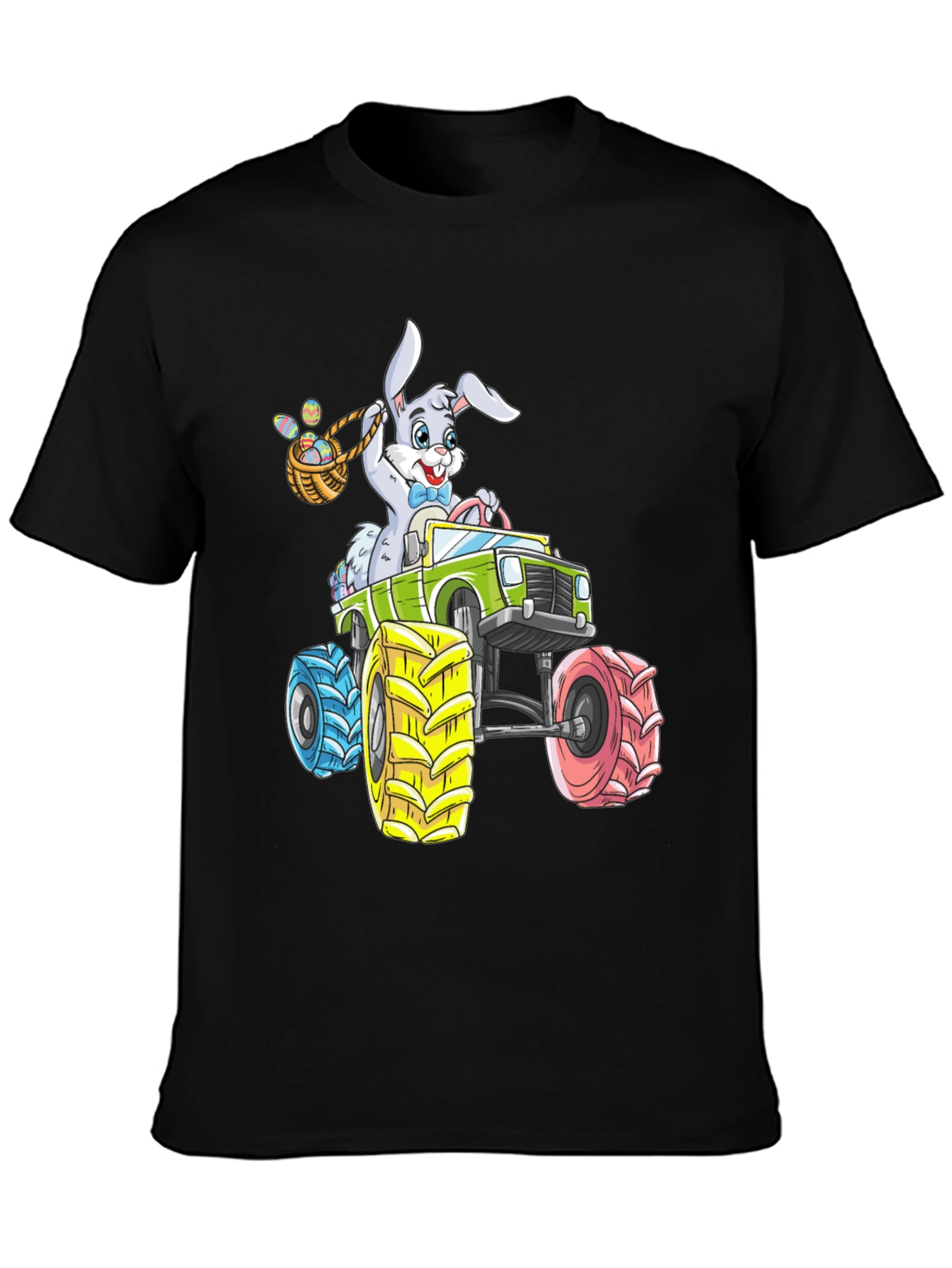 Easter Bunny Monster Truck Graphic T-Shirt