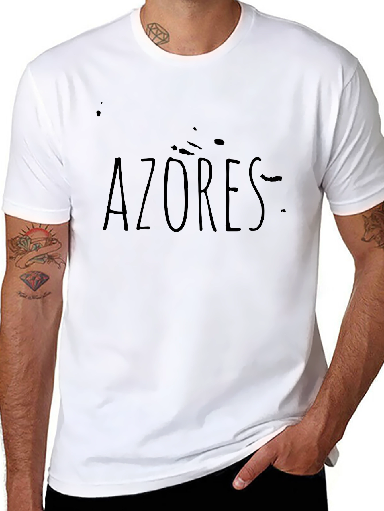 Azores Islands T-Shirt - Black Graphic Tee