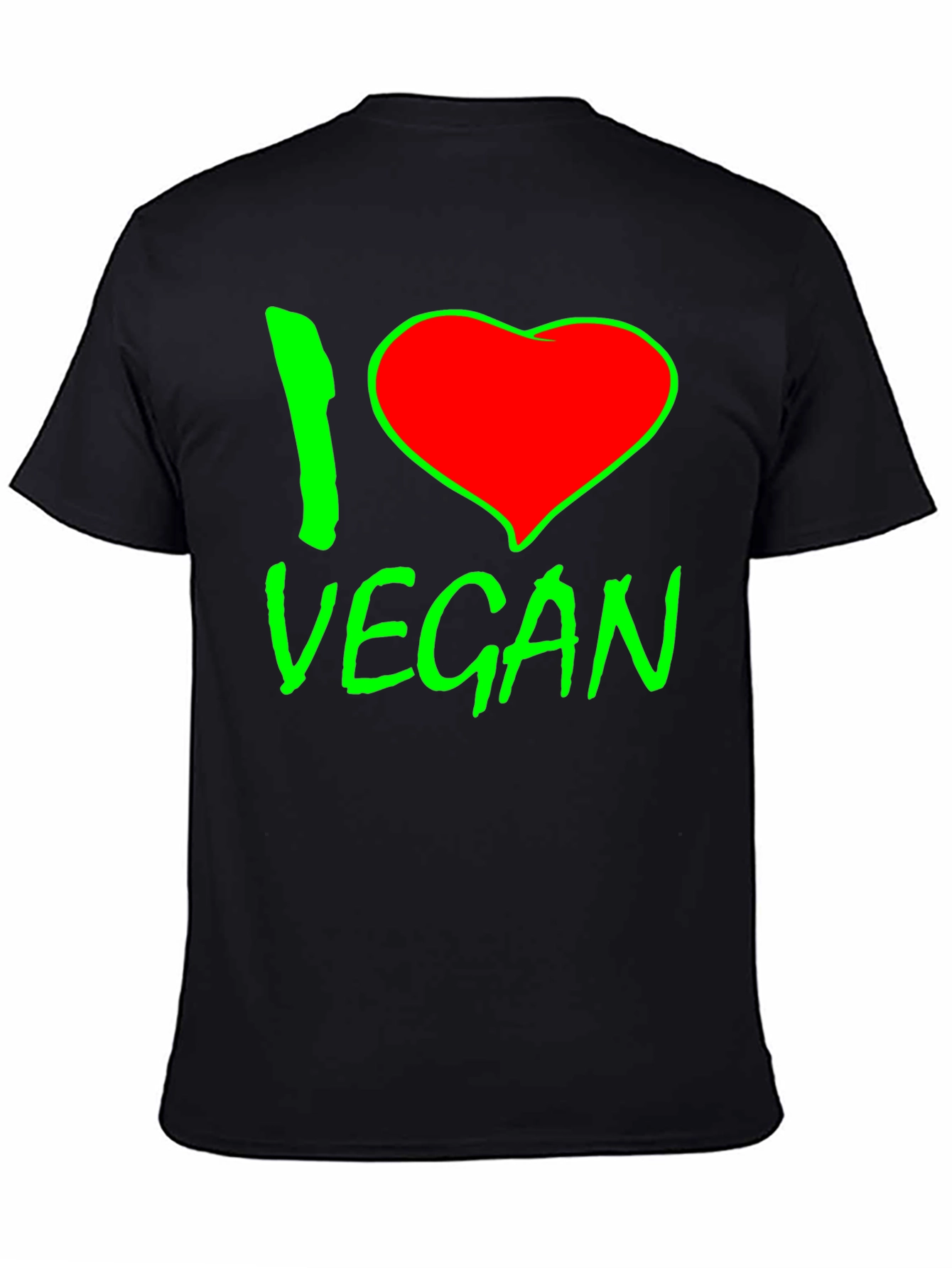 I Heart Vegan Graphic Tee - Black