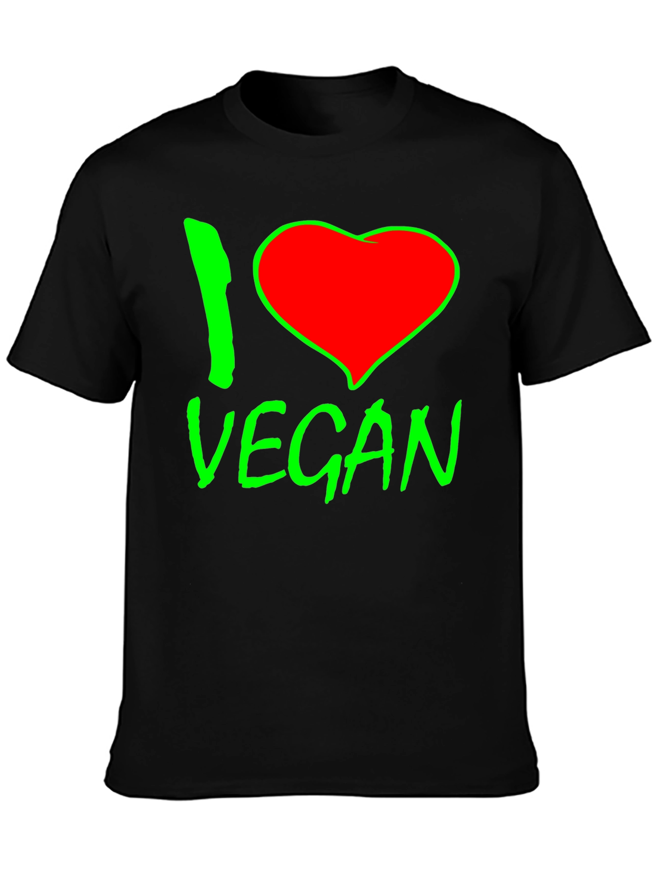 I Heart Vegan Graphic Tee - Black