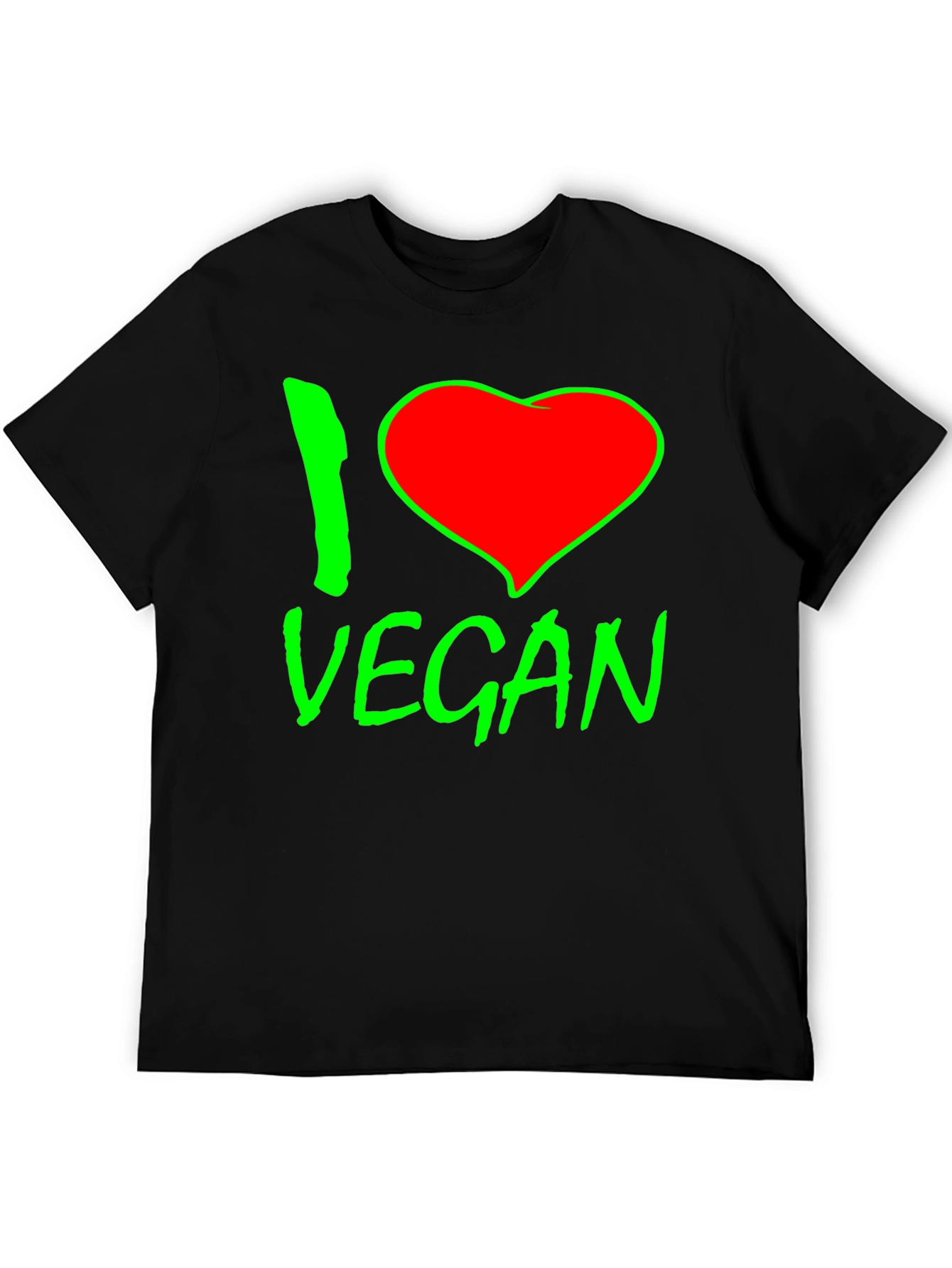I Heart Vegan Graphic Tee - Black