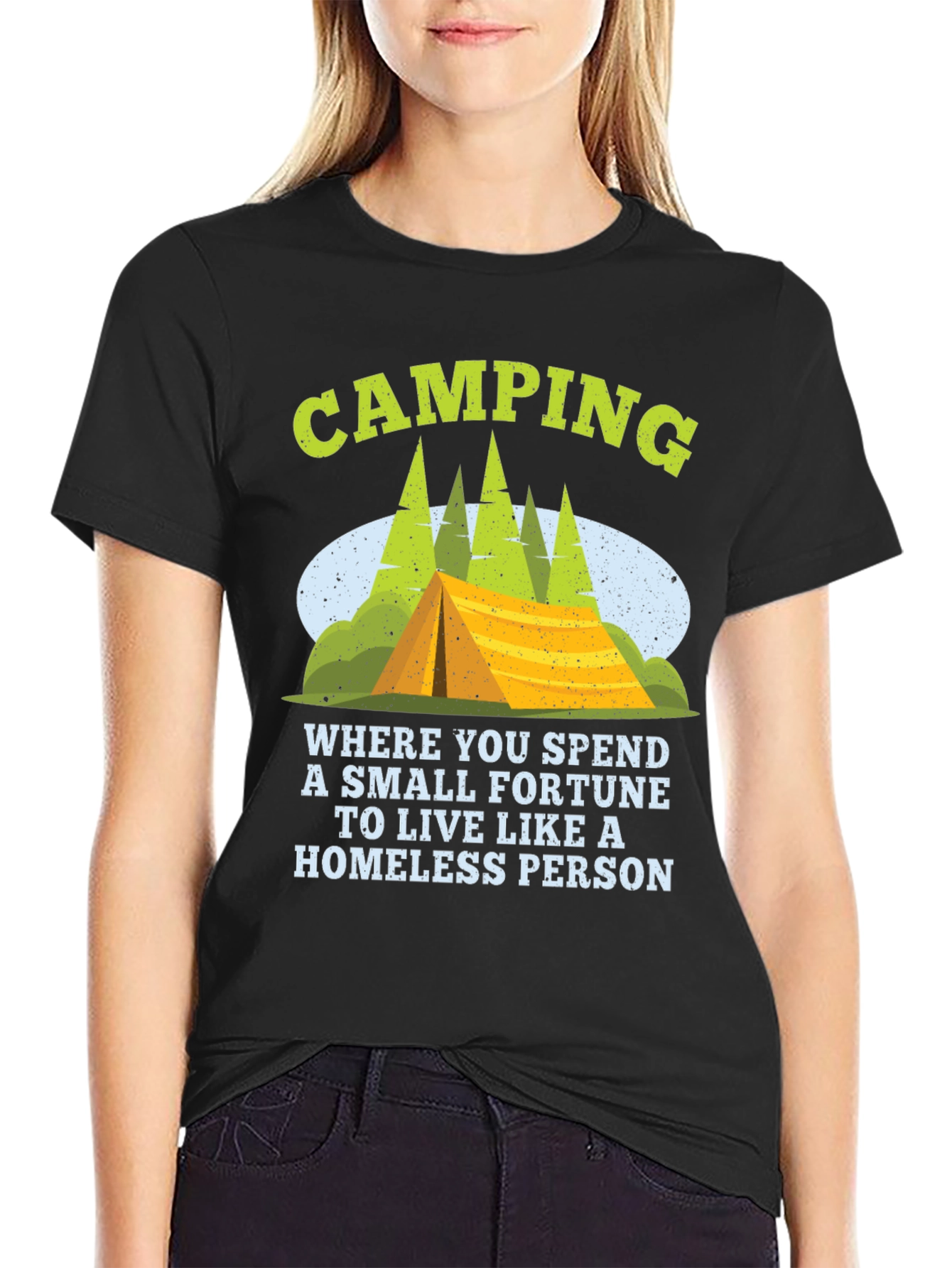 Camping Fortune Funny T-Shirt