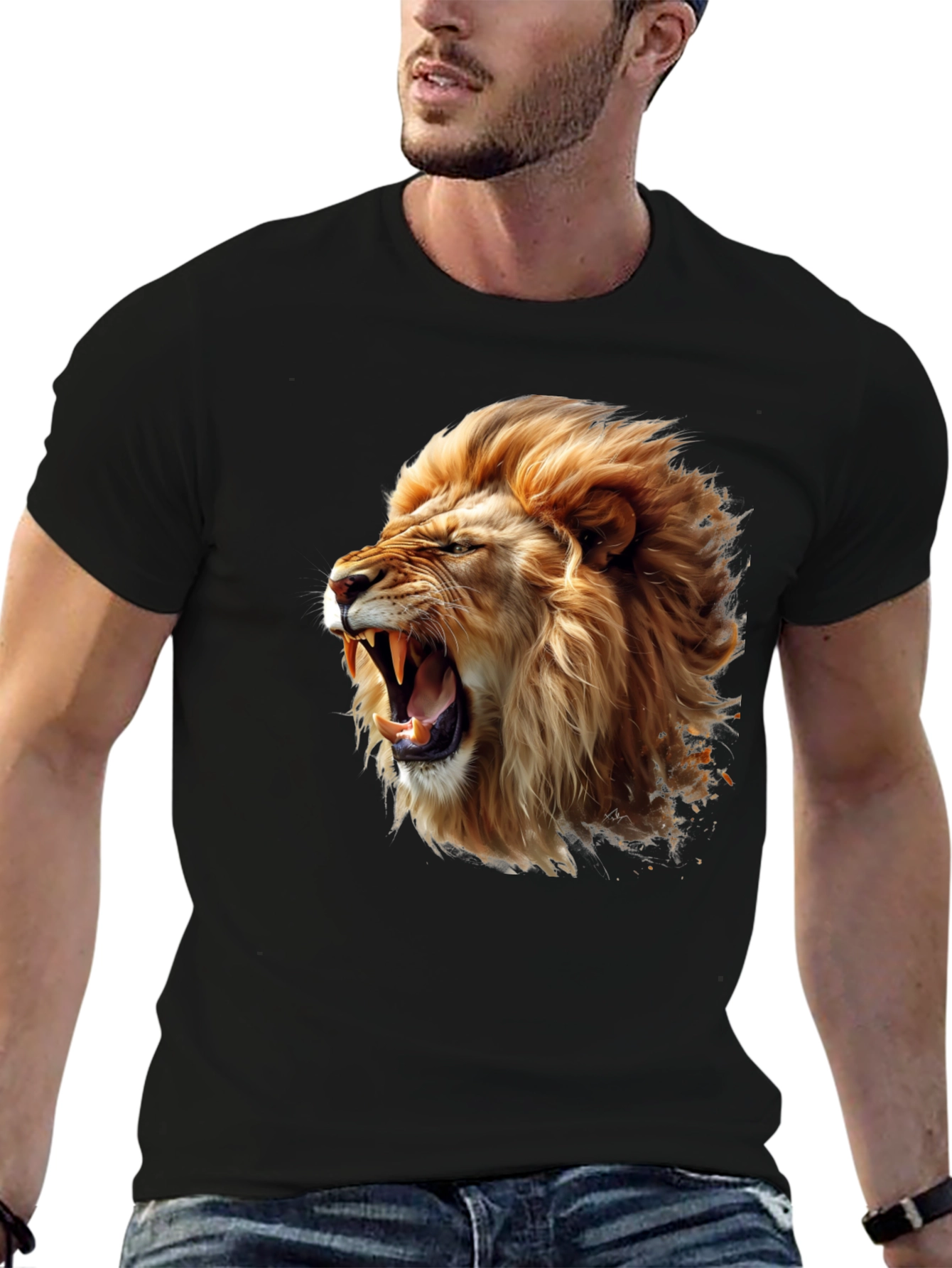 Lion Roar Graphic Tee - Black