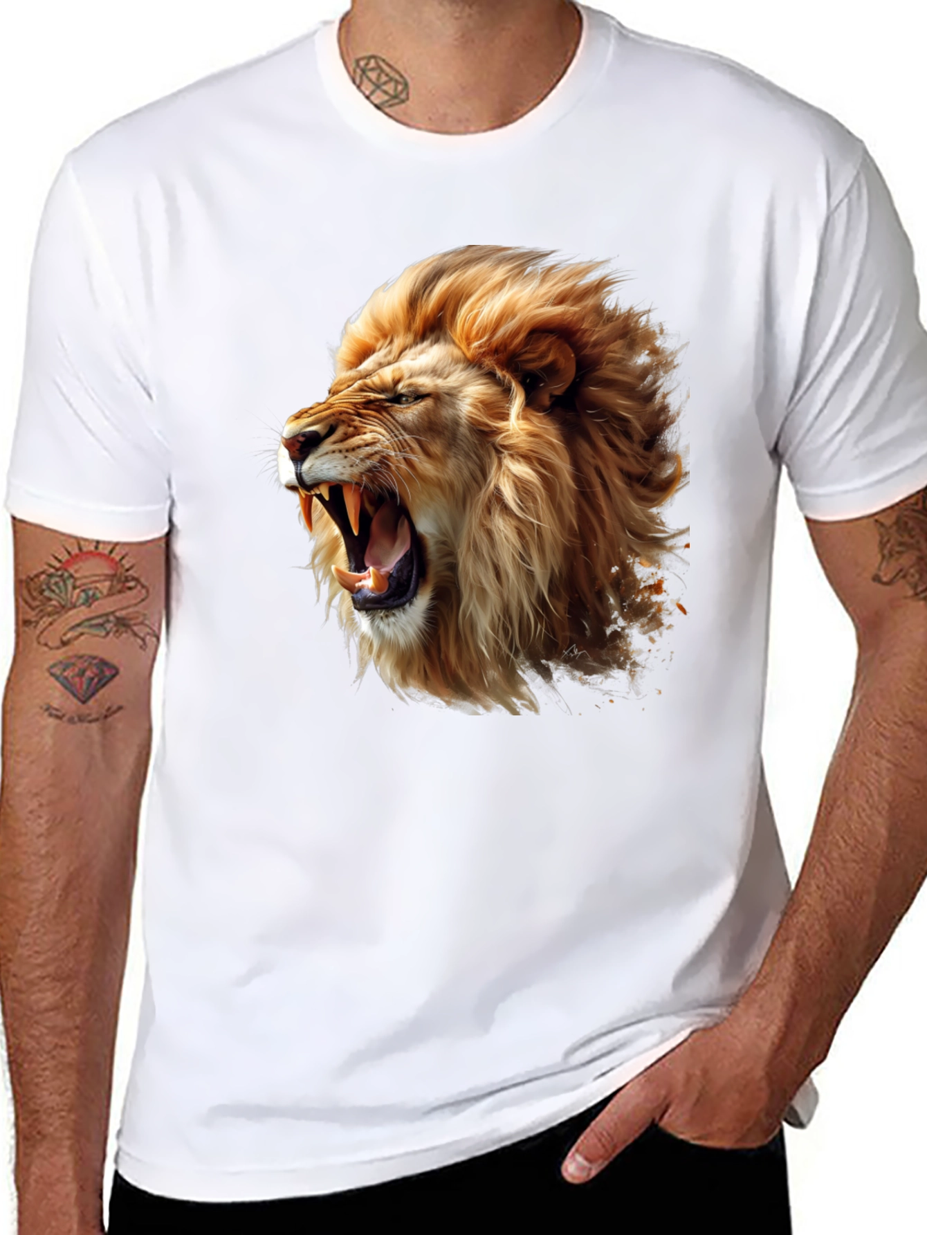 Lion Roar Graphic Tee - Black