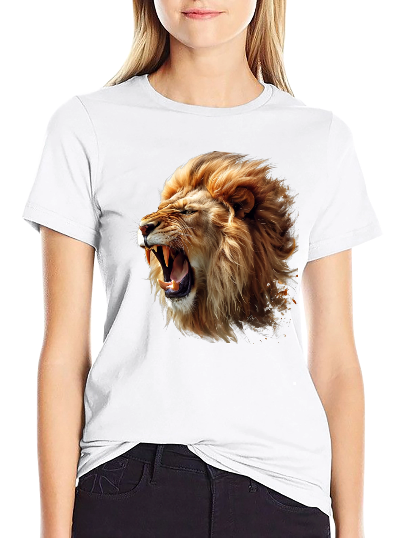Lion Roar Graphic Tee - Black