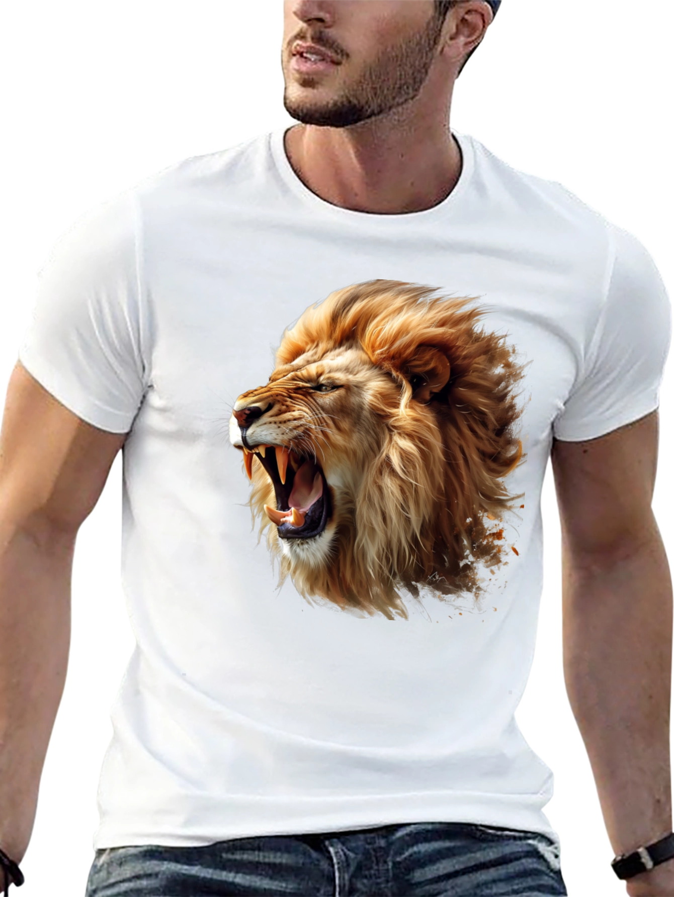 Lion Roar Graphic Tee - Black