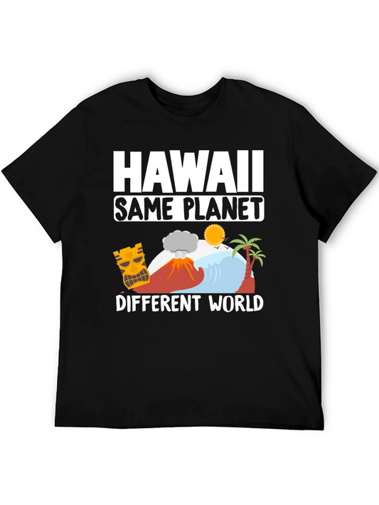 Hawaii Same Planet Different World Graphic T-Shirt