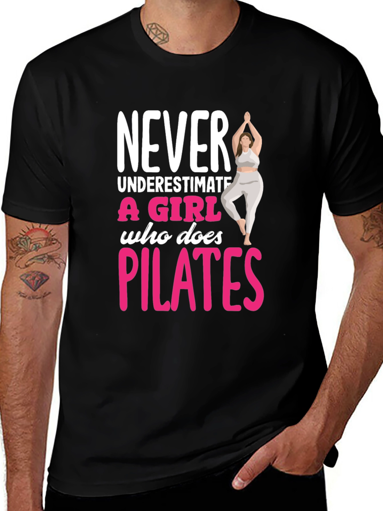 Never Underestimate a Girl Who Does Pilates T-Shirt