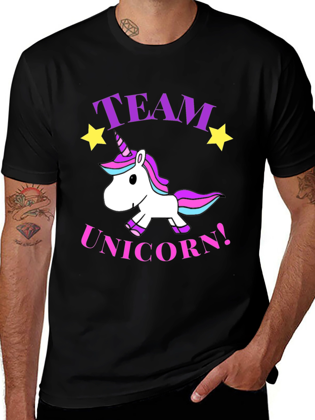 Team Unicorn Novelty Graphic T-Shirt