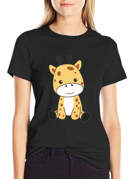 Cute Giraffe Graphic Tee - Soft Cotton Blend