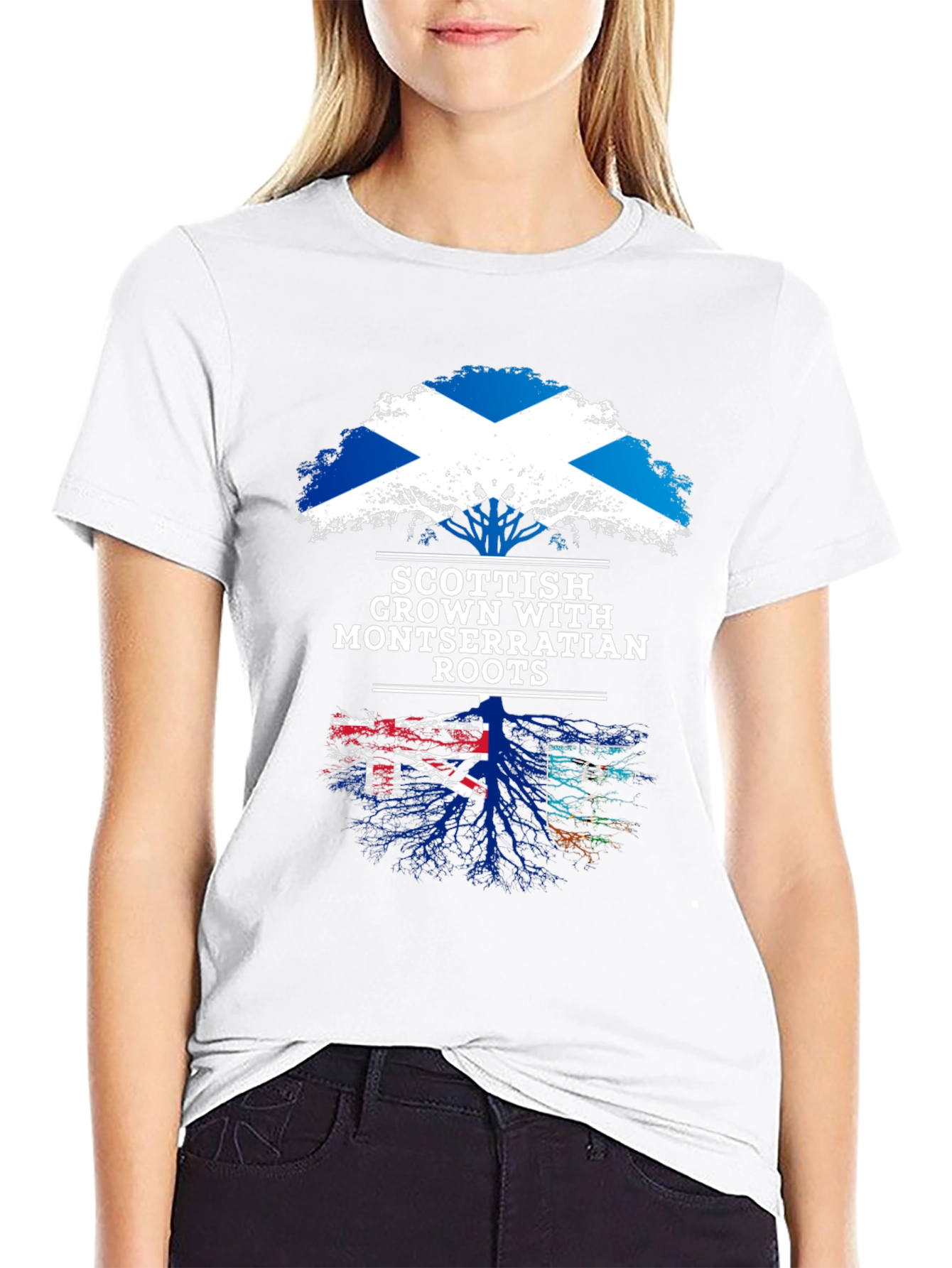 Scottish Grown with Montserrat Roots T-Shirt