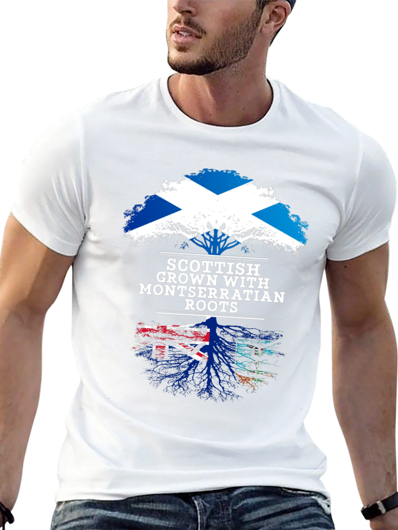 Scottish Grown with Montserrat Roots T-Shirt