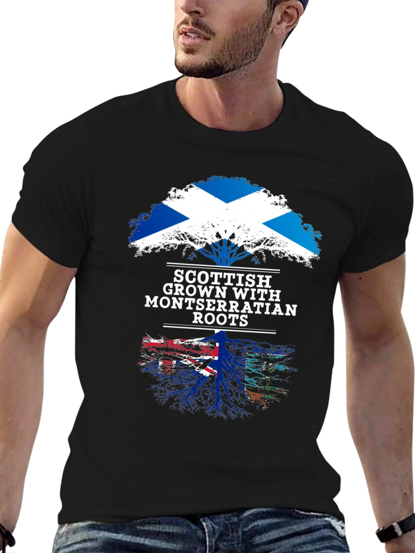 Scottish Grown with Montserrat Roots T-Shirt