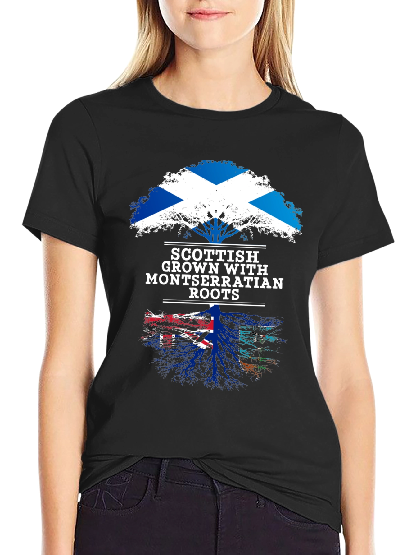 Scottish Grown with Montserrat Roots T-Shirt