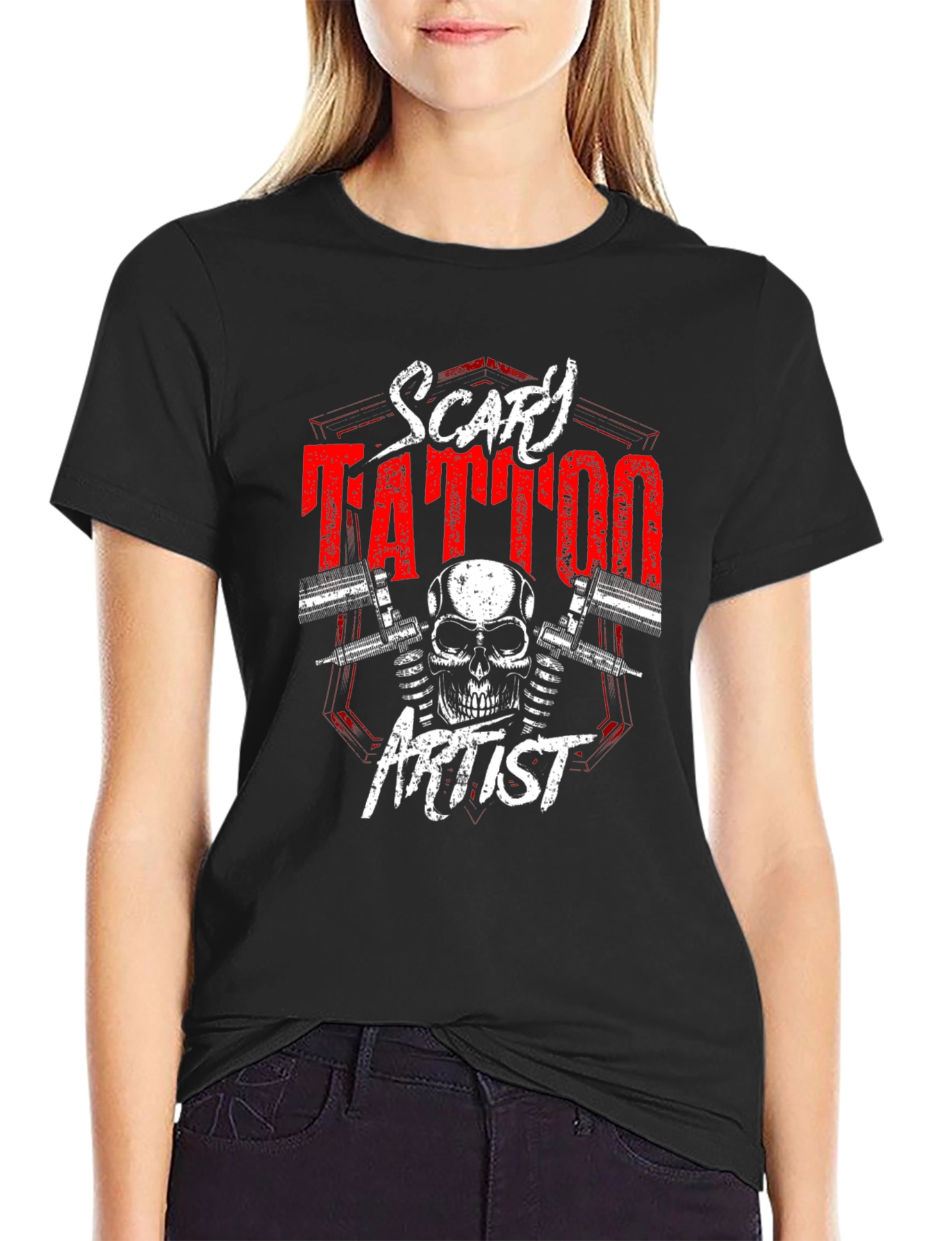 Scary Tattoo Artist Graphic T-Shirt