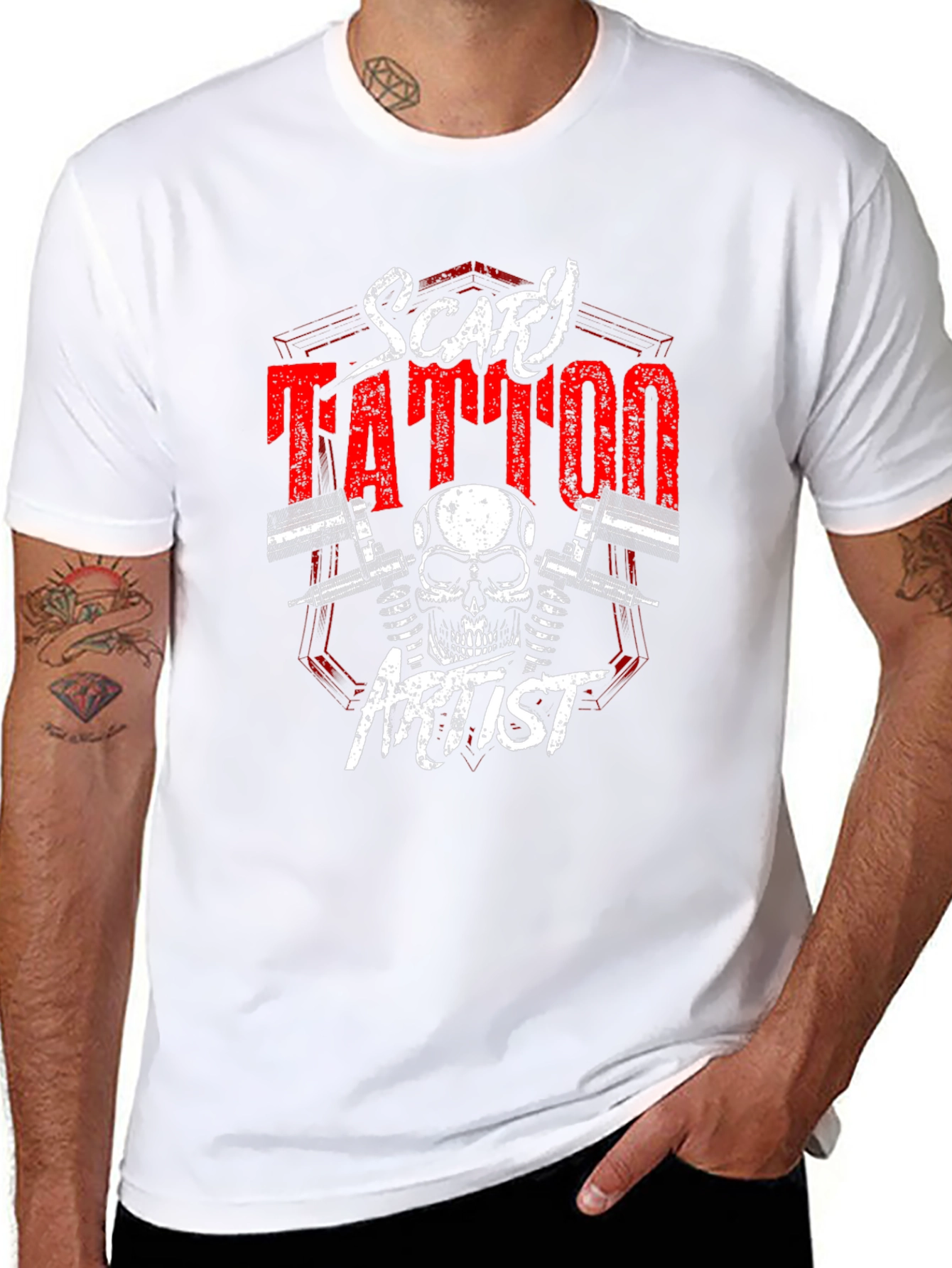 Scary Tattoo Artist Graphic T-Shirt